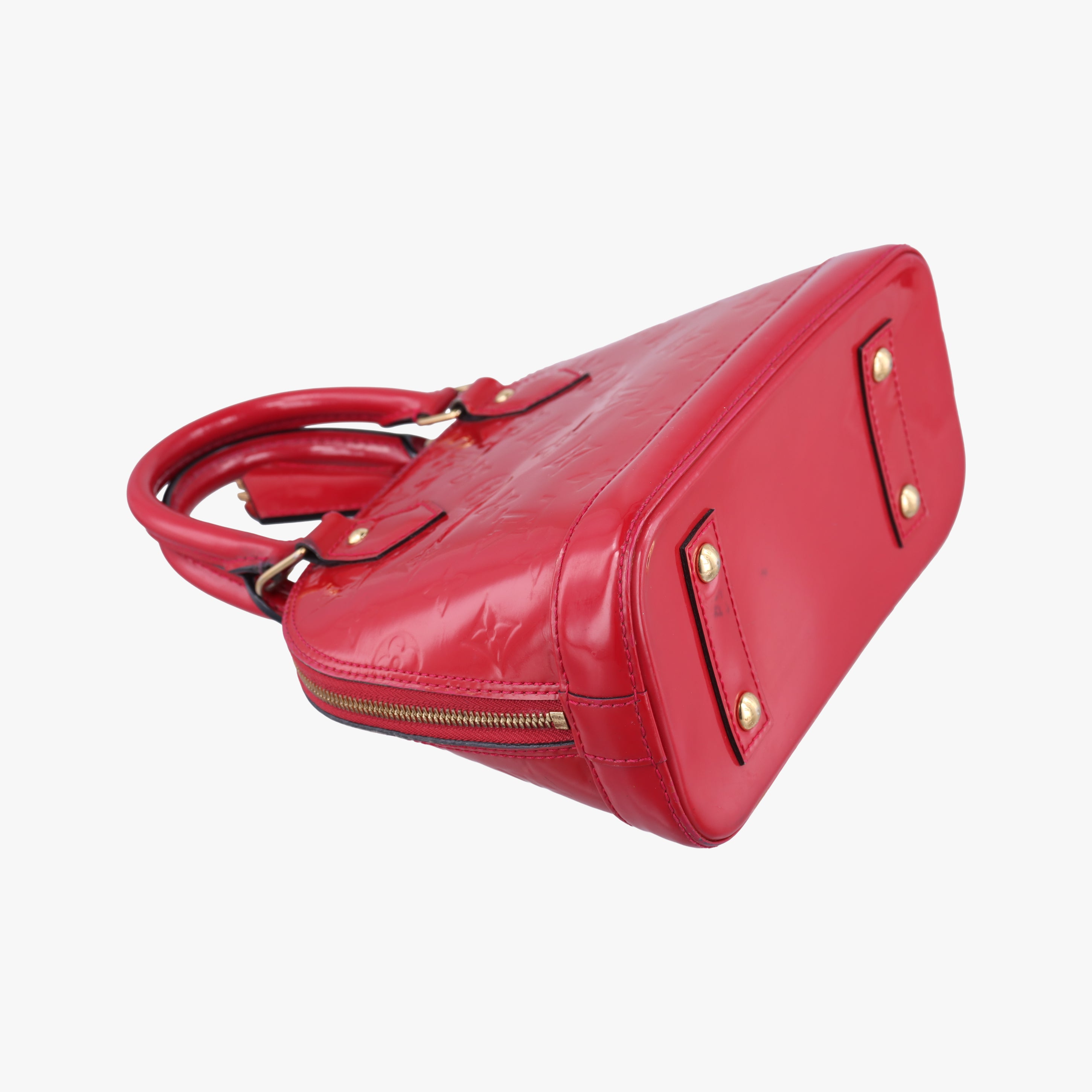 Pre-owned Louis Vuitton Alma BB pomme d'amour Vernis M91606 shoulderbag | stylenewstar