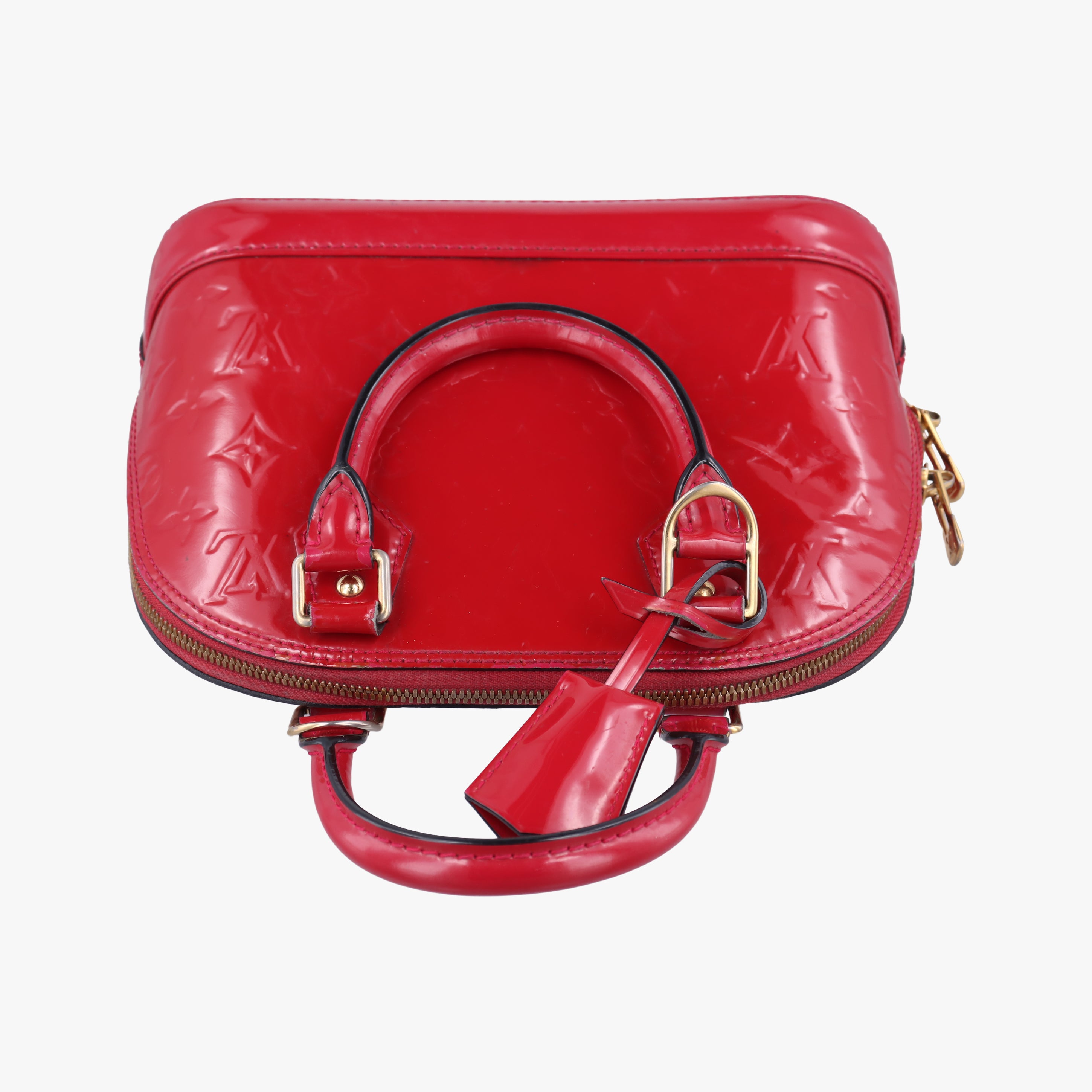 Pre-owned Louis Vuitton Alma BB pomme d'amour Vernis M91606 shoulderbag | stylenewstar