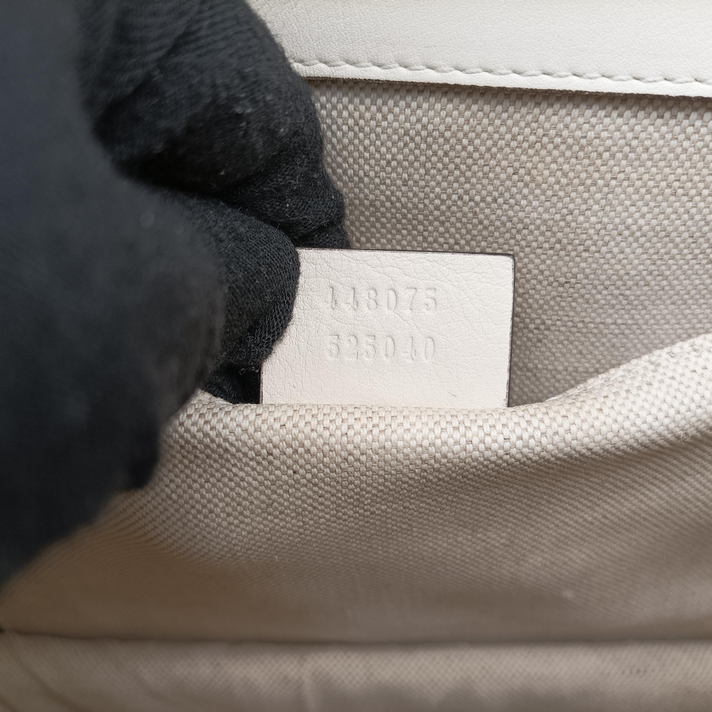 Pre-owned Gucci Dionysus White x navy x red Leather 448075 shoulderbag | stylenewstar