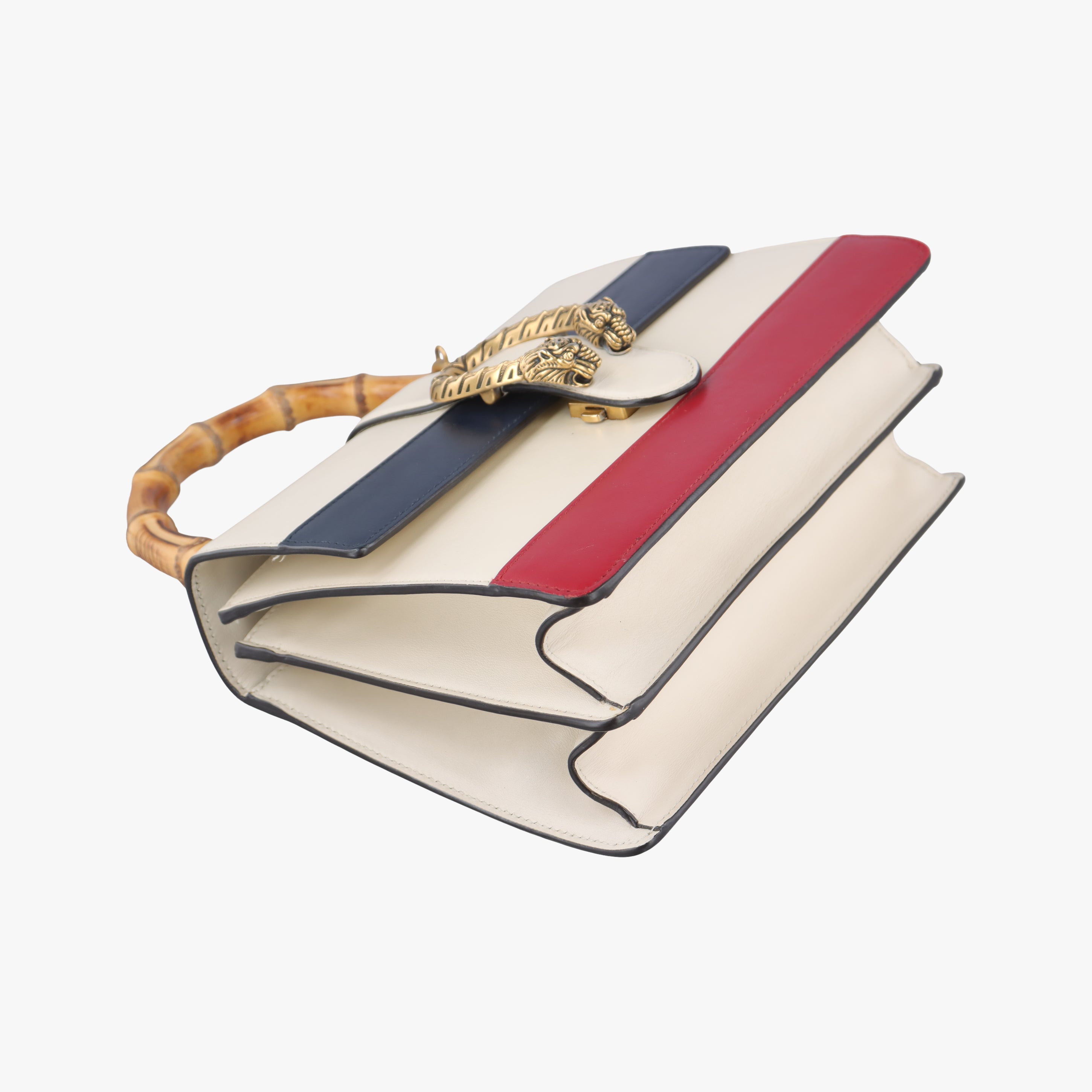 Pre-owned Gucci Dionysus White x navy x red Leather 448075 shoulderbag | stylenewstar