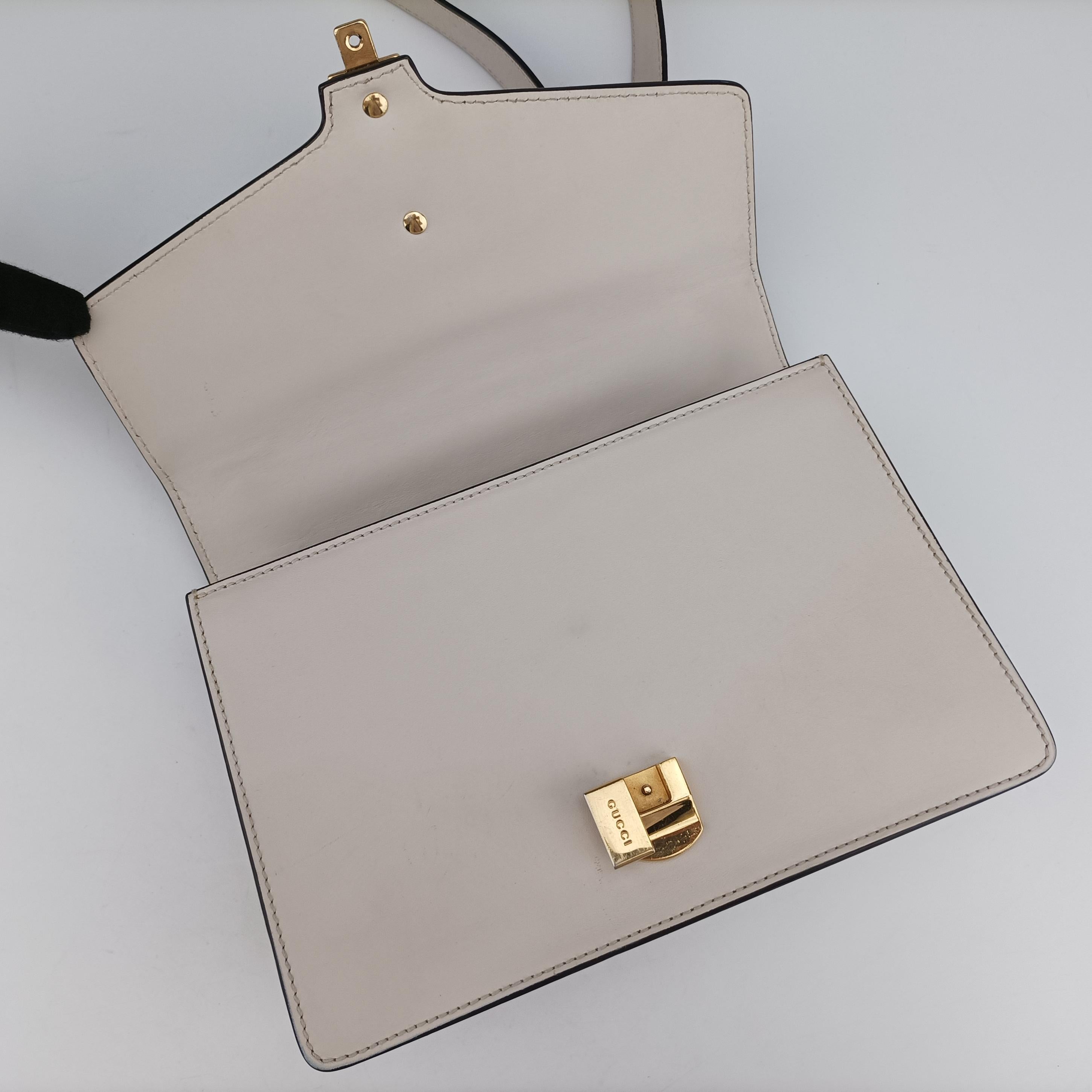 Pre-owned Gucci Sylvie White Leather 421882 shoulderbag | stylenewstar