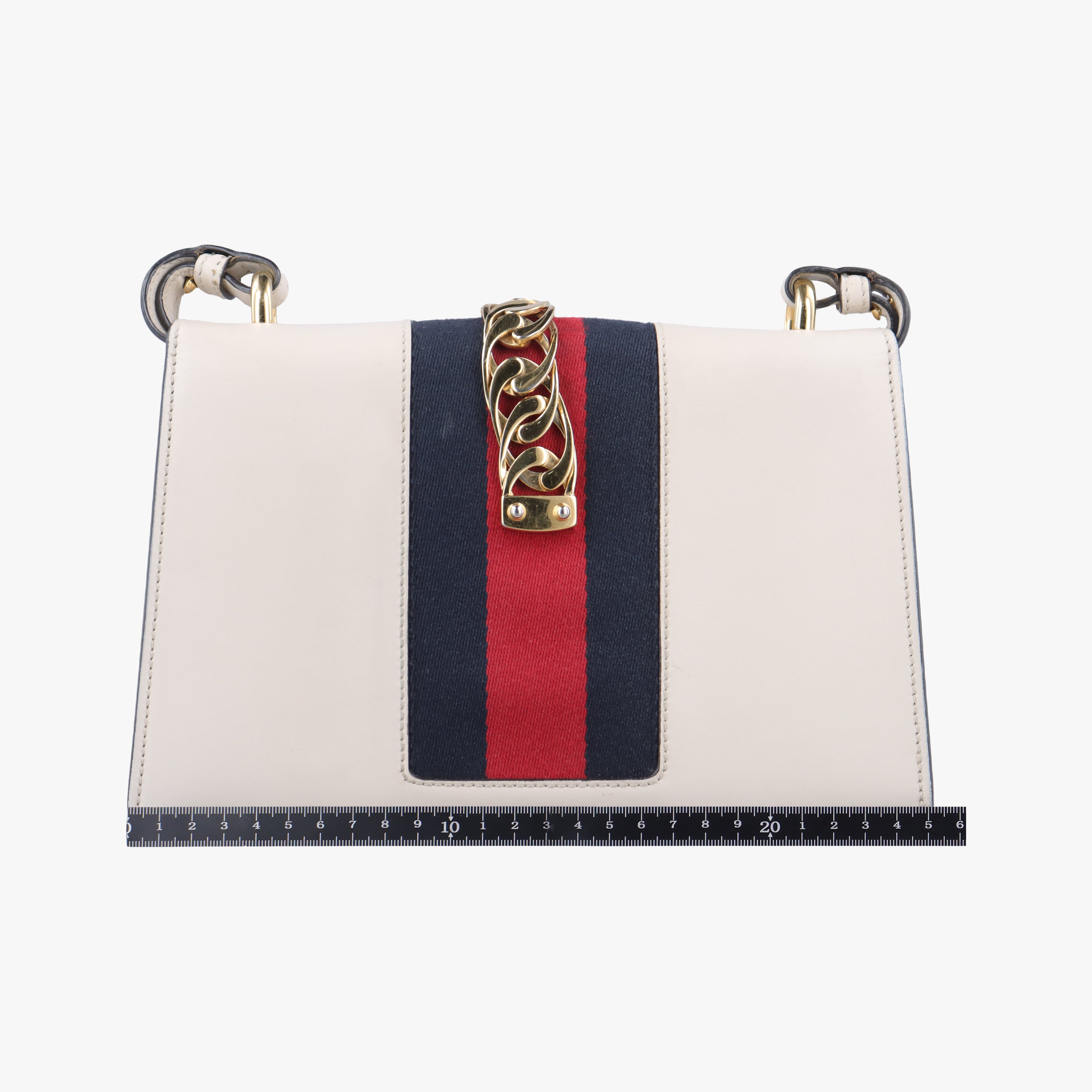 Pre-owned Gucci Sylvie White Leather 421882 shoulderbag | stylenewstar