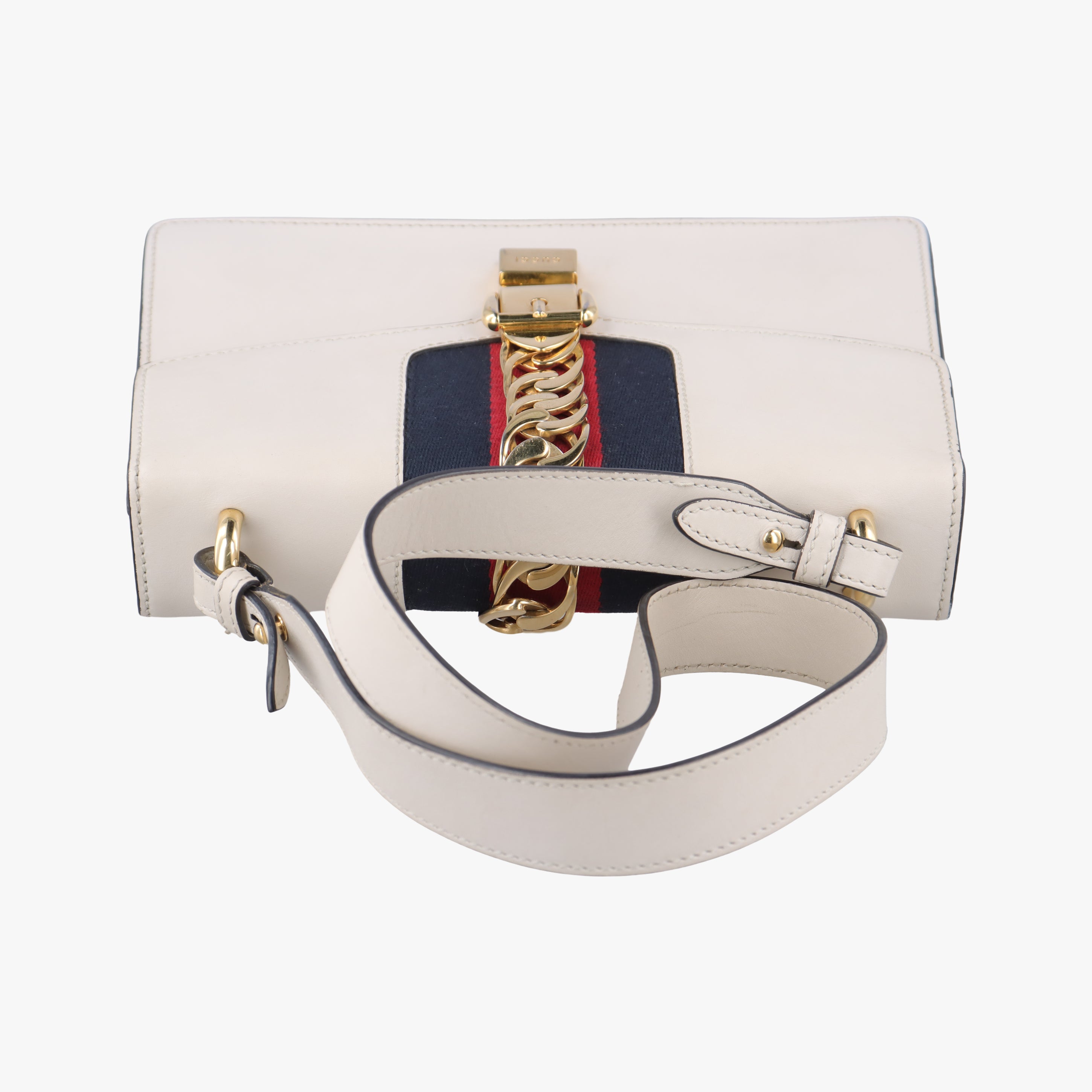 Pre-owned Gucci Sylvie White Leather 421882 shoulderbag | stylenewstar