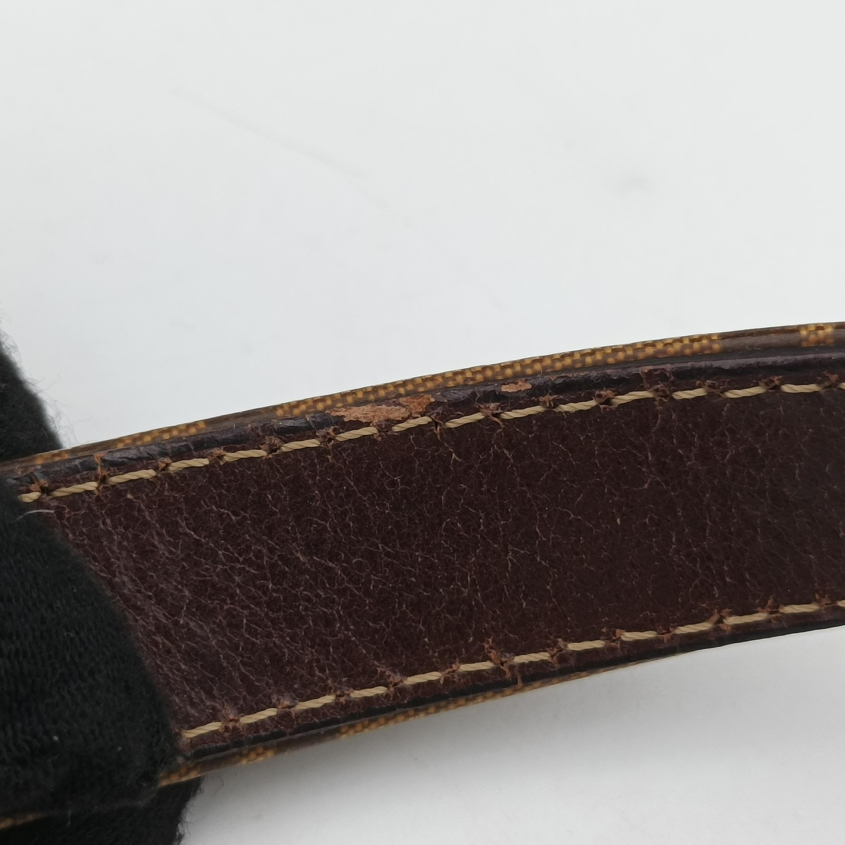 Pre-owned Fendi Mamma Baguette Brown Patent 26725 shoulderbag | stylenewstar