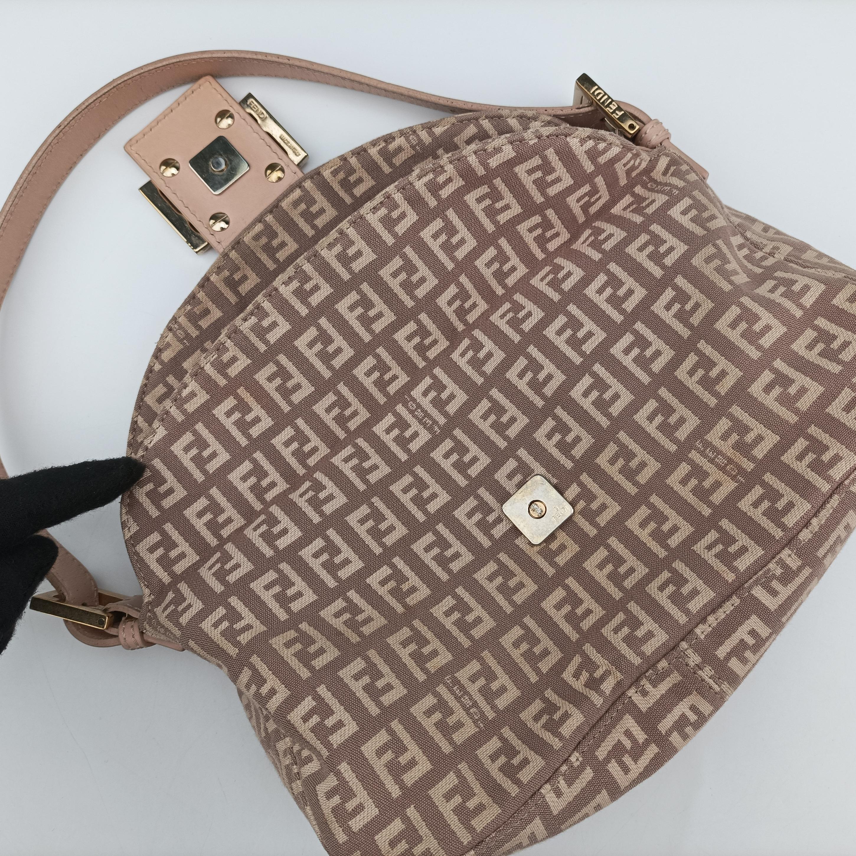 Pre-owned Fendi Zucchino Baguette Multicolour canvas 22418B shoulderbag | stylenewstar