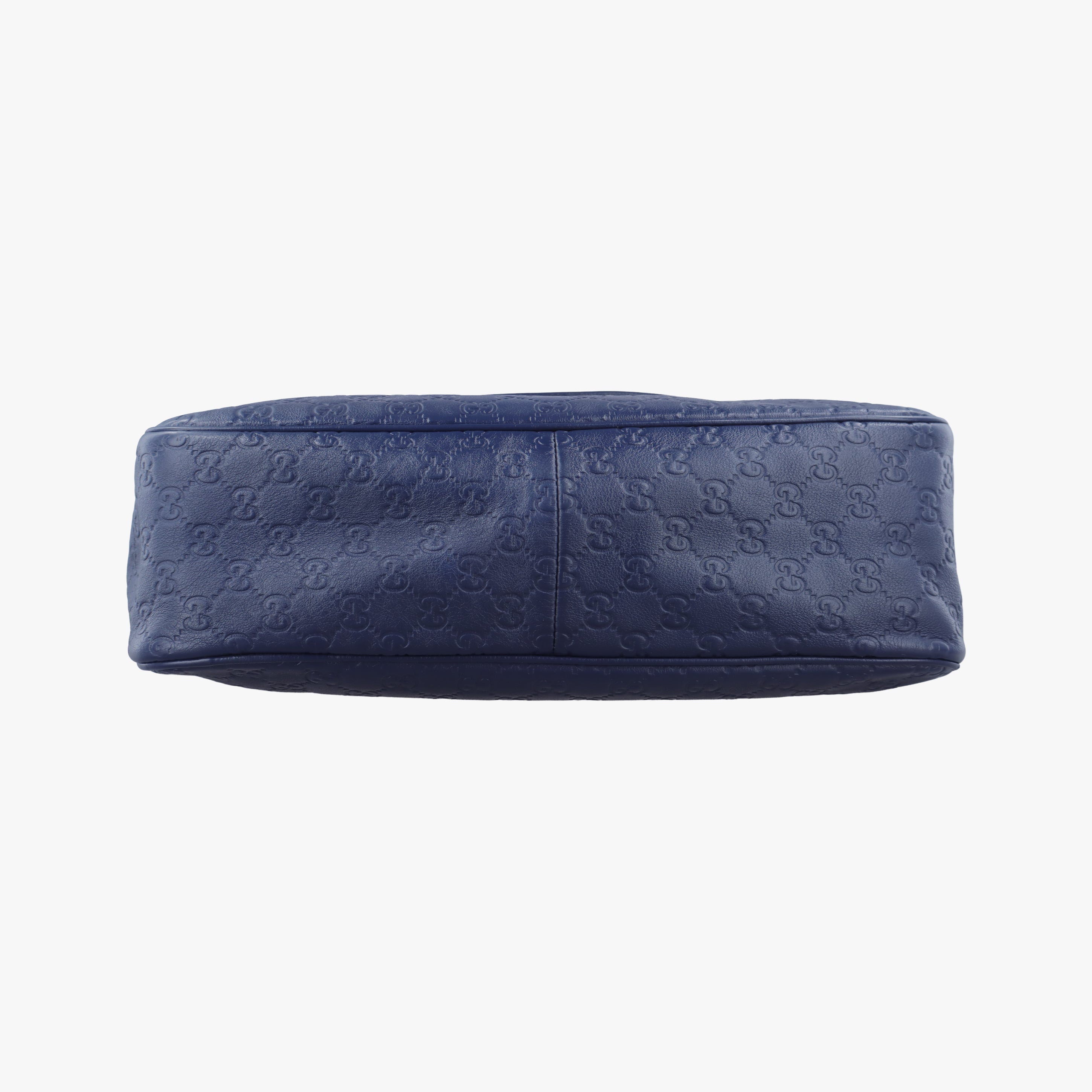 Secondhand Gucci Guccissima Messenger Navy Leather 223665 shoulderbag | stylenewstar