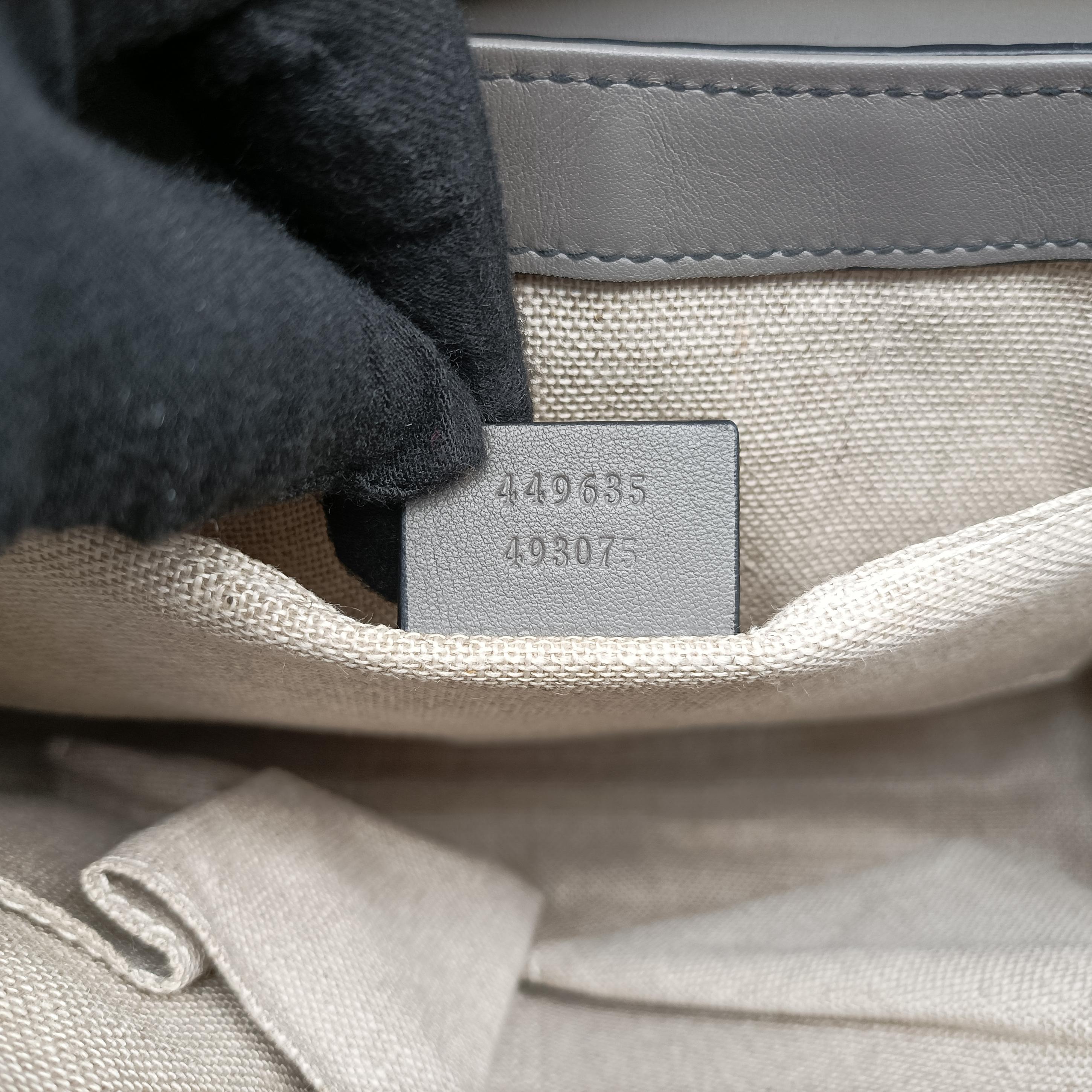 Pre-owned Gucci Emily Grey Leather 449635 shoulderbag | stylenewstar