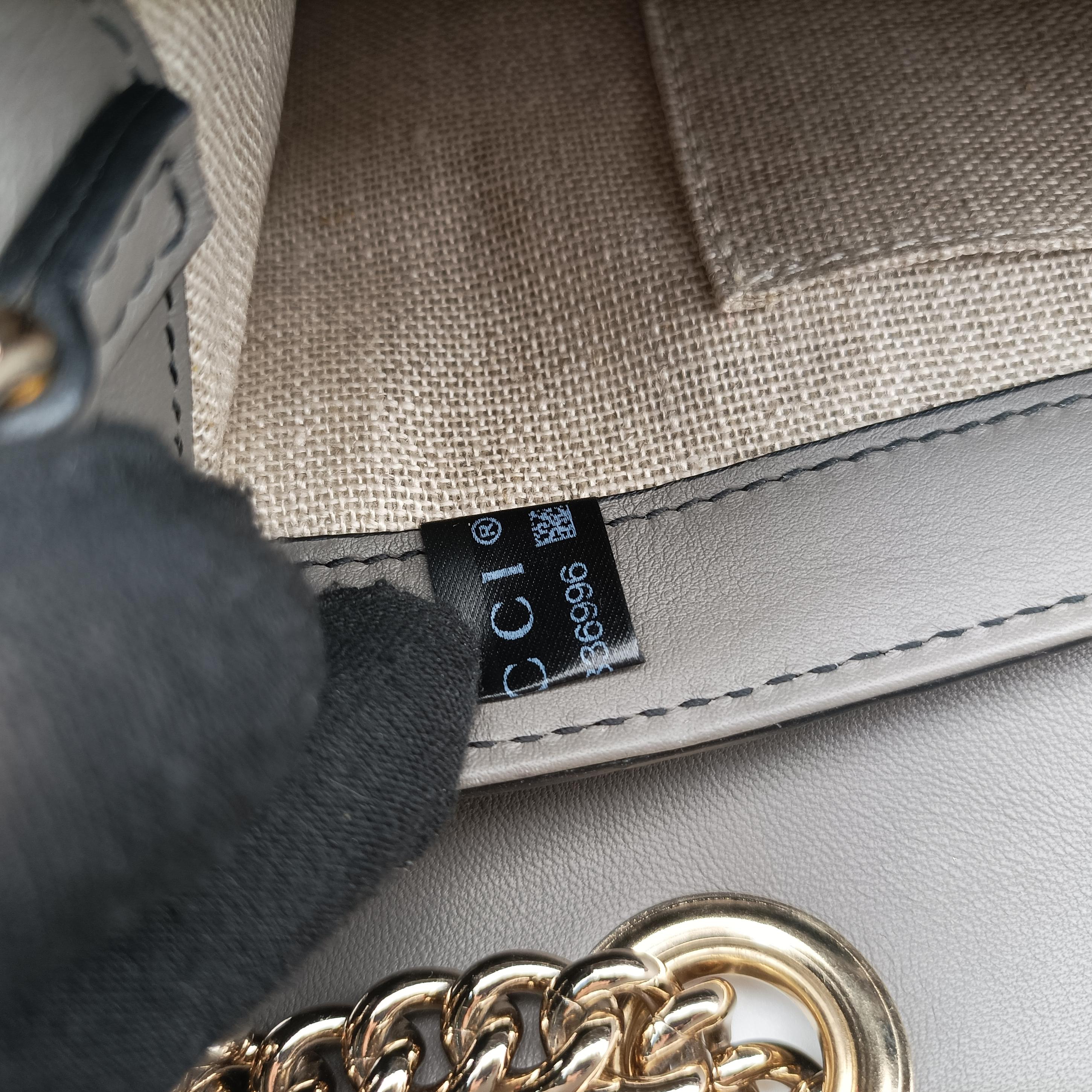 Pre-owned Gucci Emily Grey Leather 449635 shoulderbag | stylenewstar