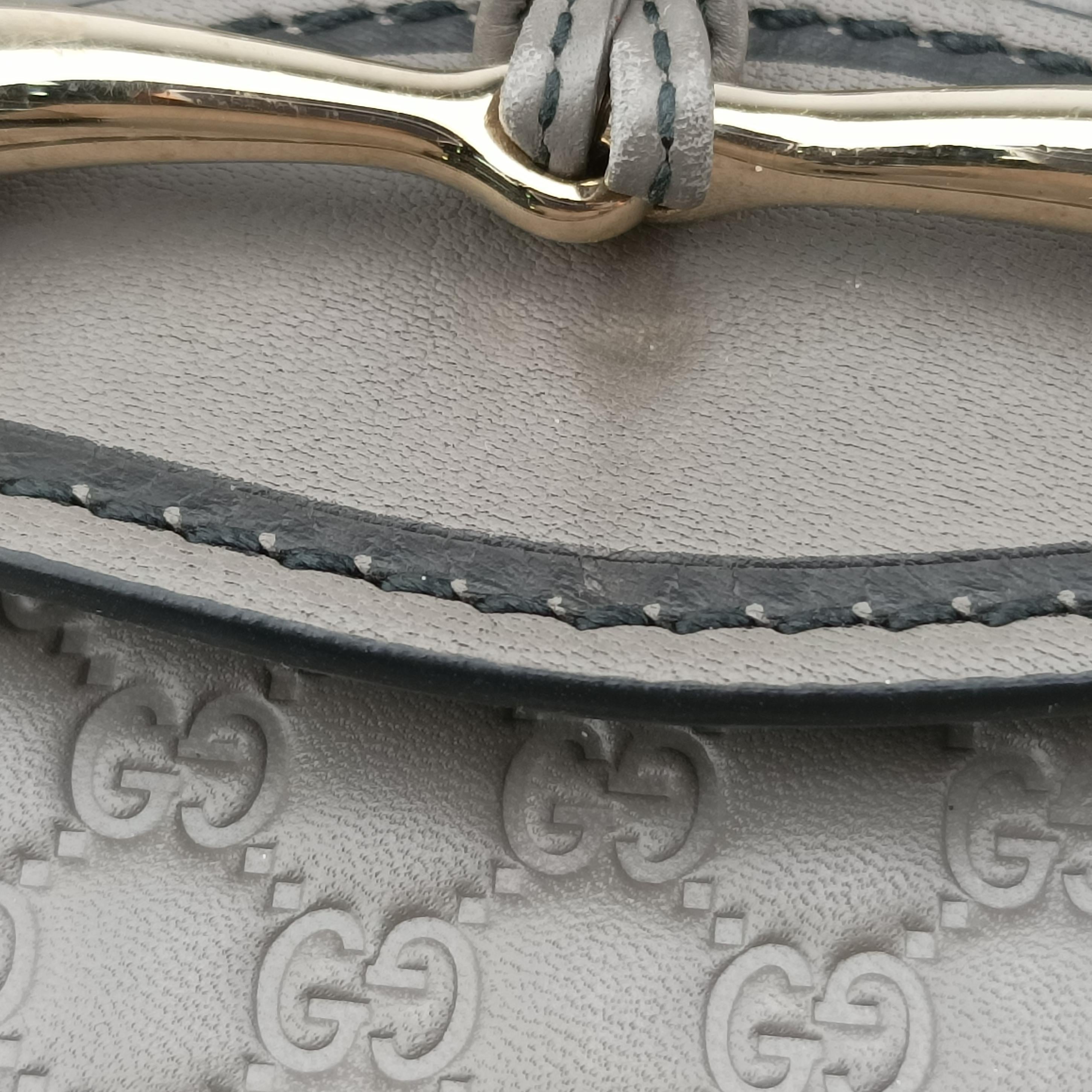 Pre-owned Gucci Emily Grey Leather 449635 shoulderbag | stylenewstar