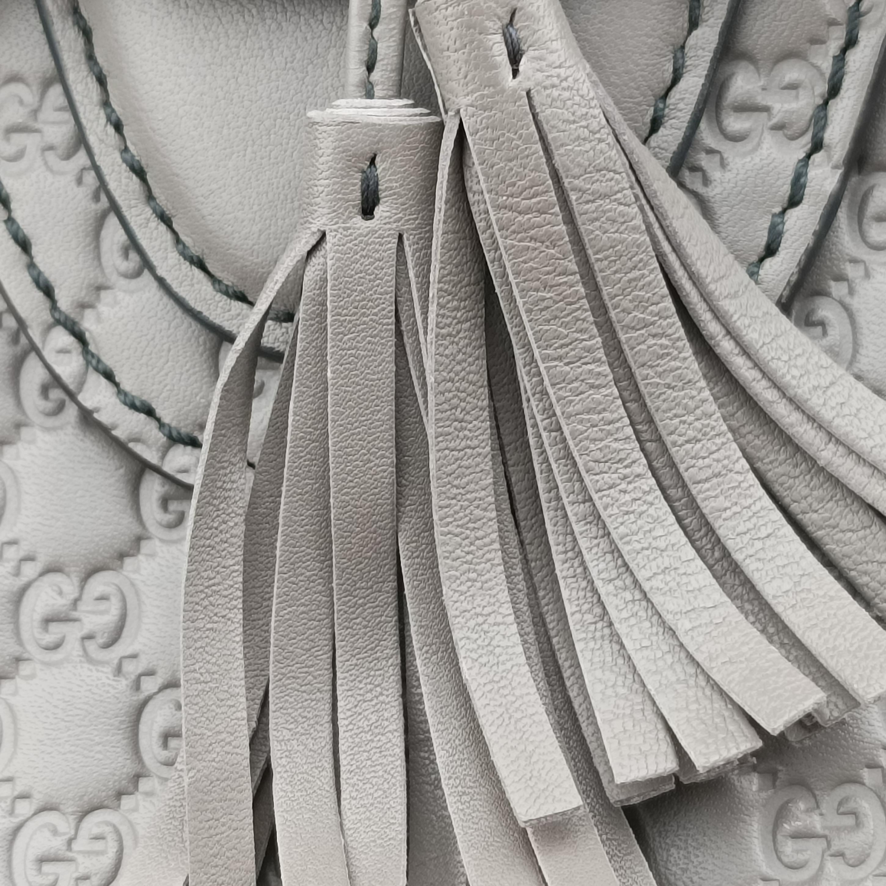 Pre-owned Gucci Emily Grey Leather 449635 shoulderbag | stylenewstar