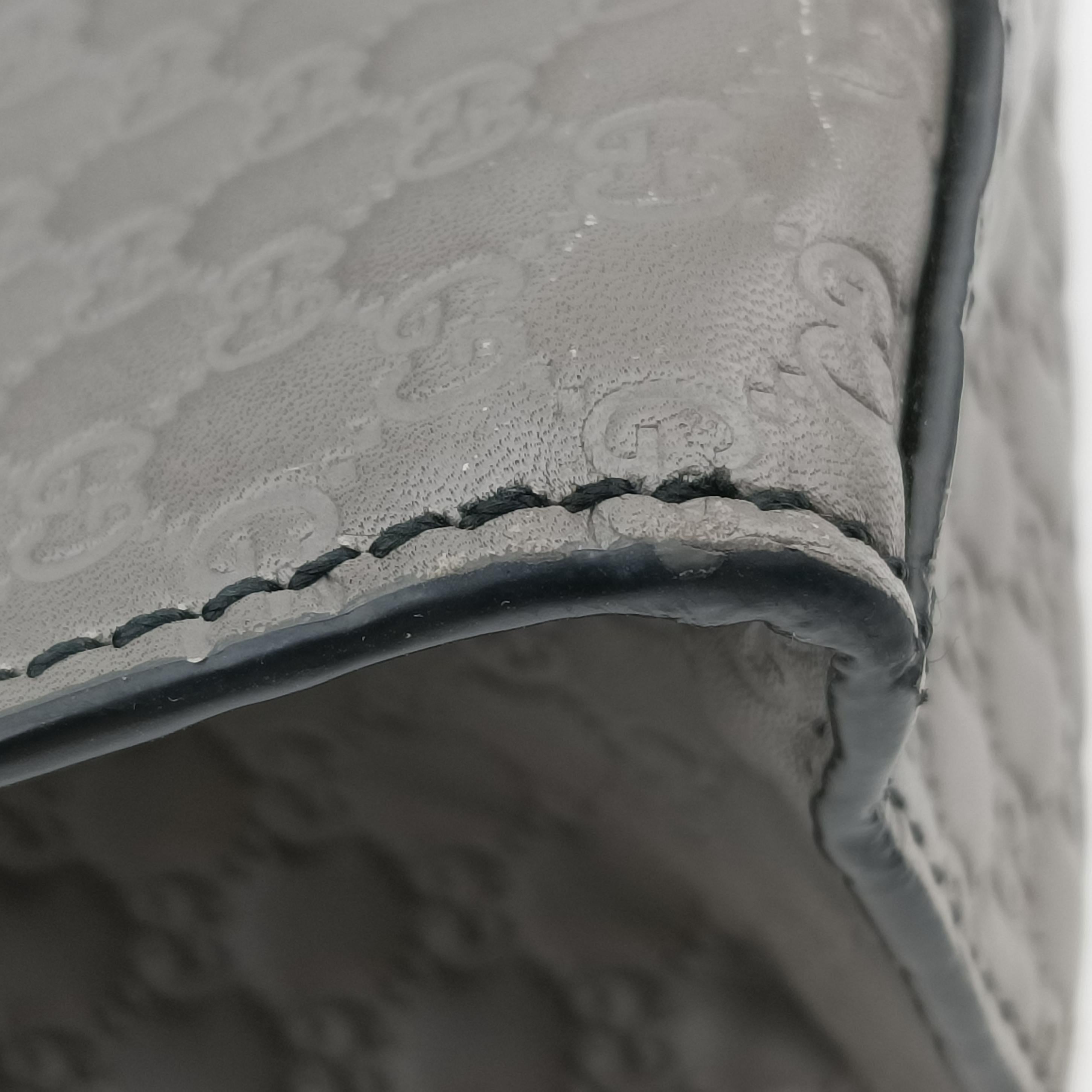 Pre-owned Gucci Emily Grey Leather 449635 shoulderbag | stylenewstar