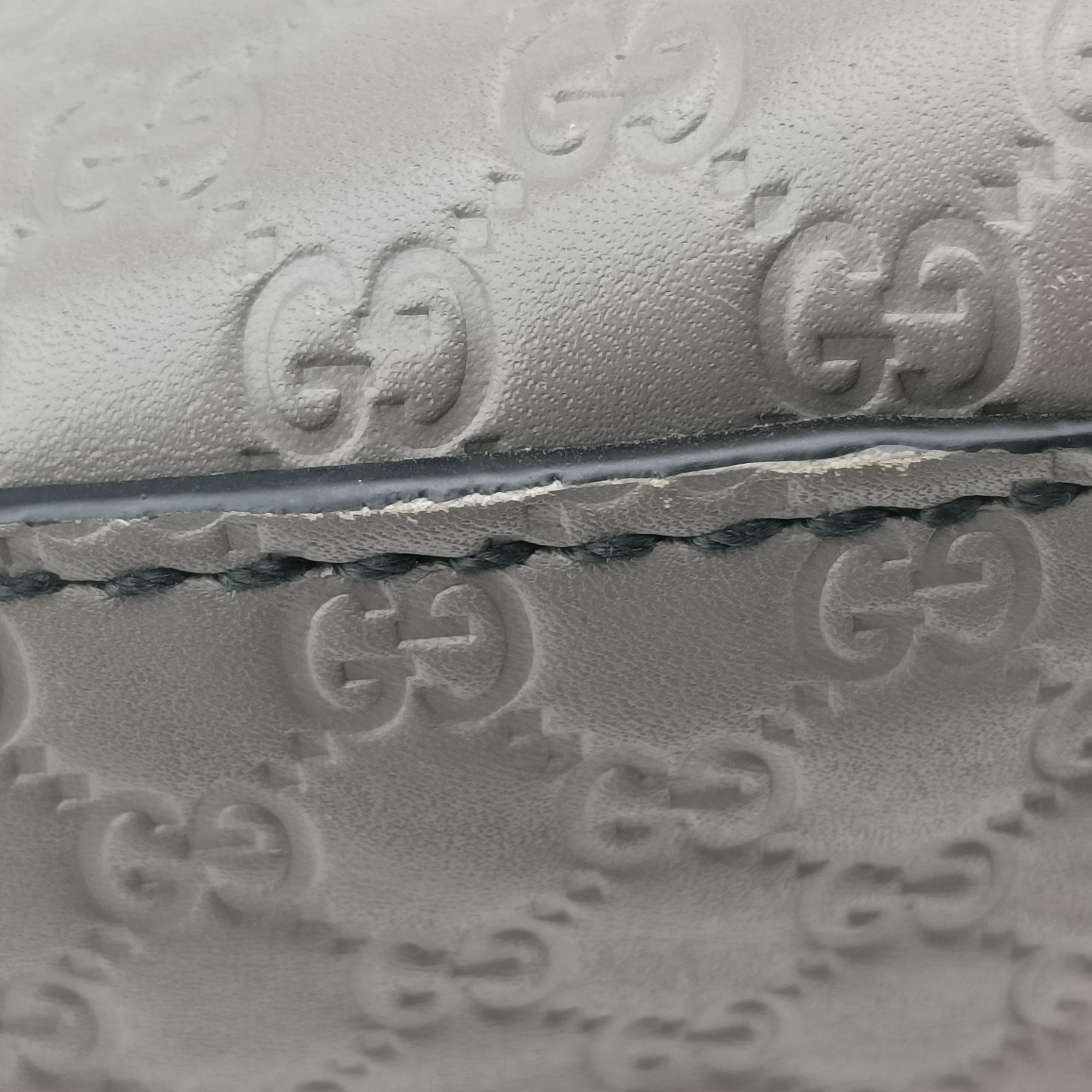 Pre-owned Gucci Emily Grey Leather 449635 shoulderbag | stylenewstar