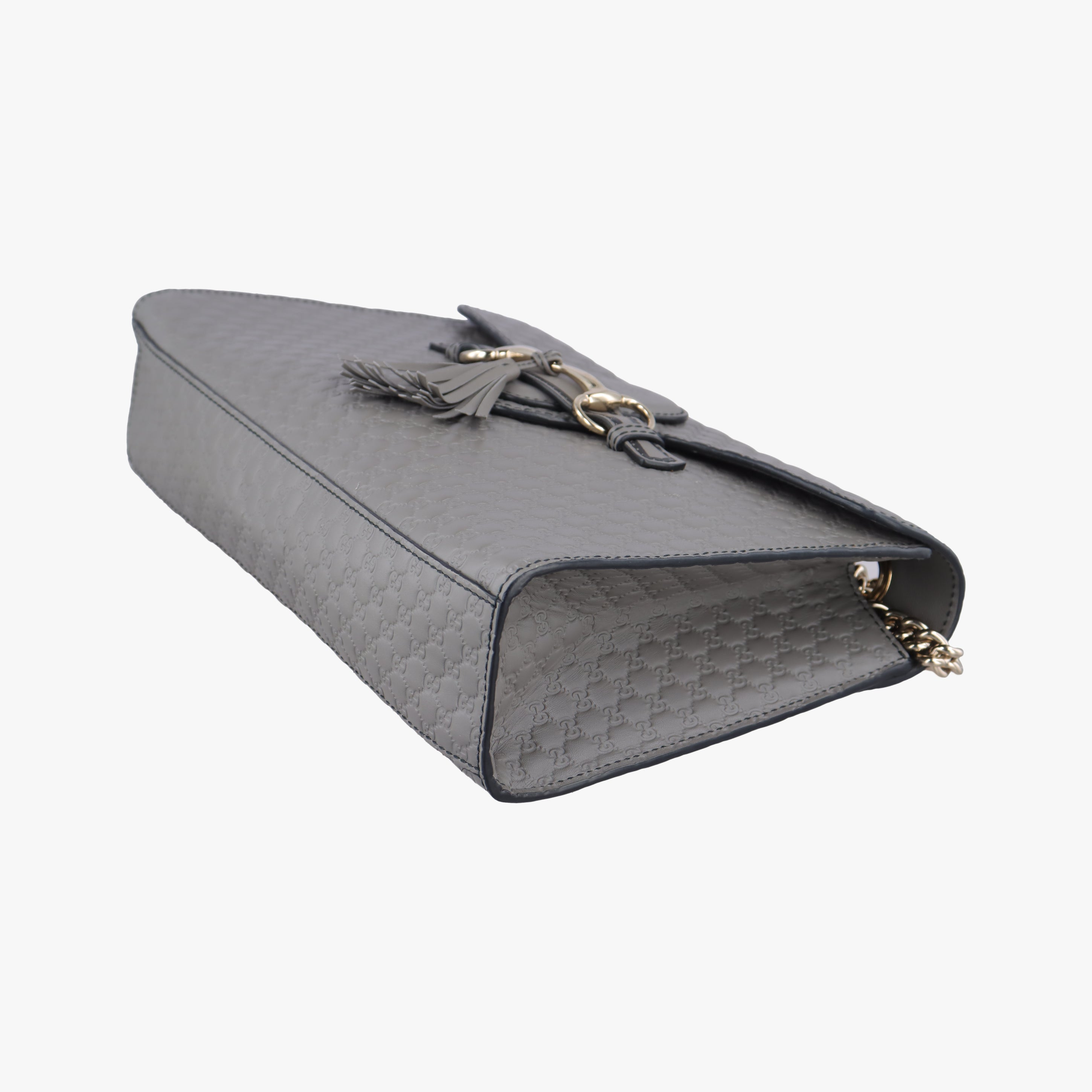 Pre-owned Gucci Emily Grey Leather 449635 shoulderbag | stylenewstar