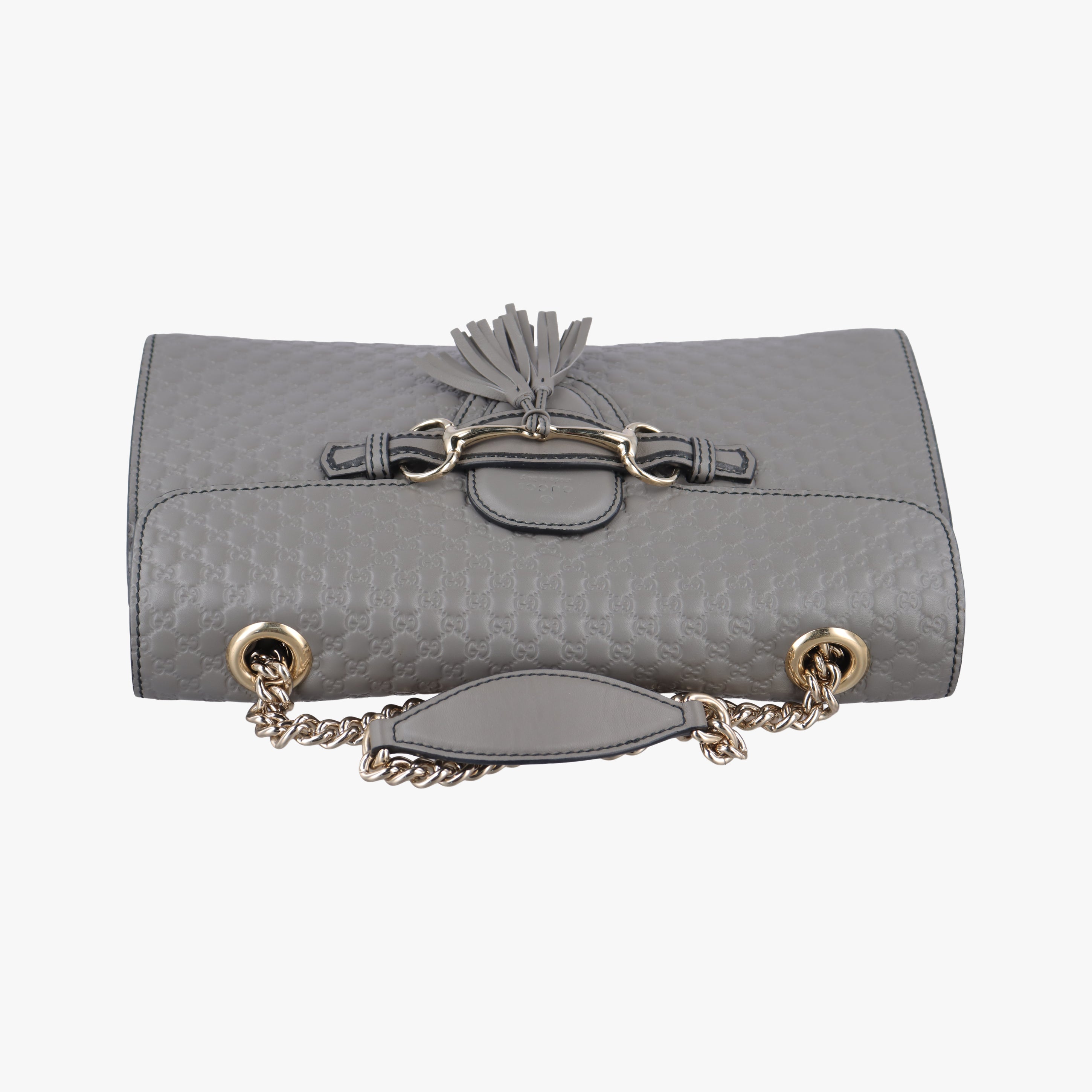 Pre-owned Gucci Emily Grey Leather 449635 shoulderbag | stylenewstar