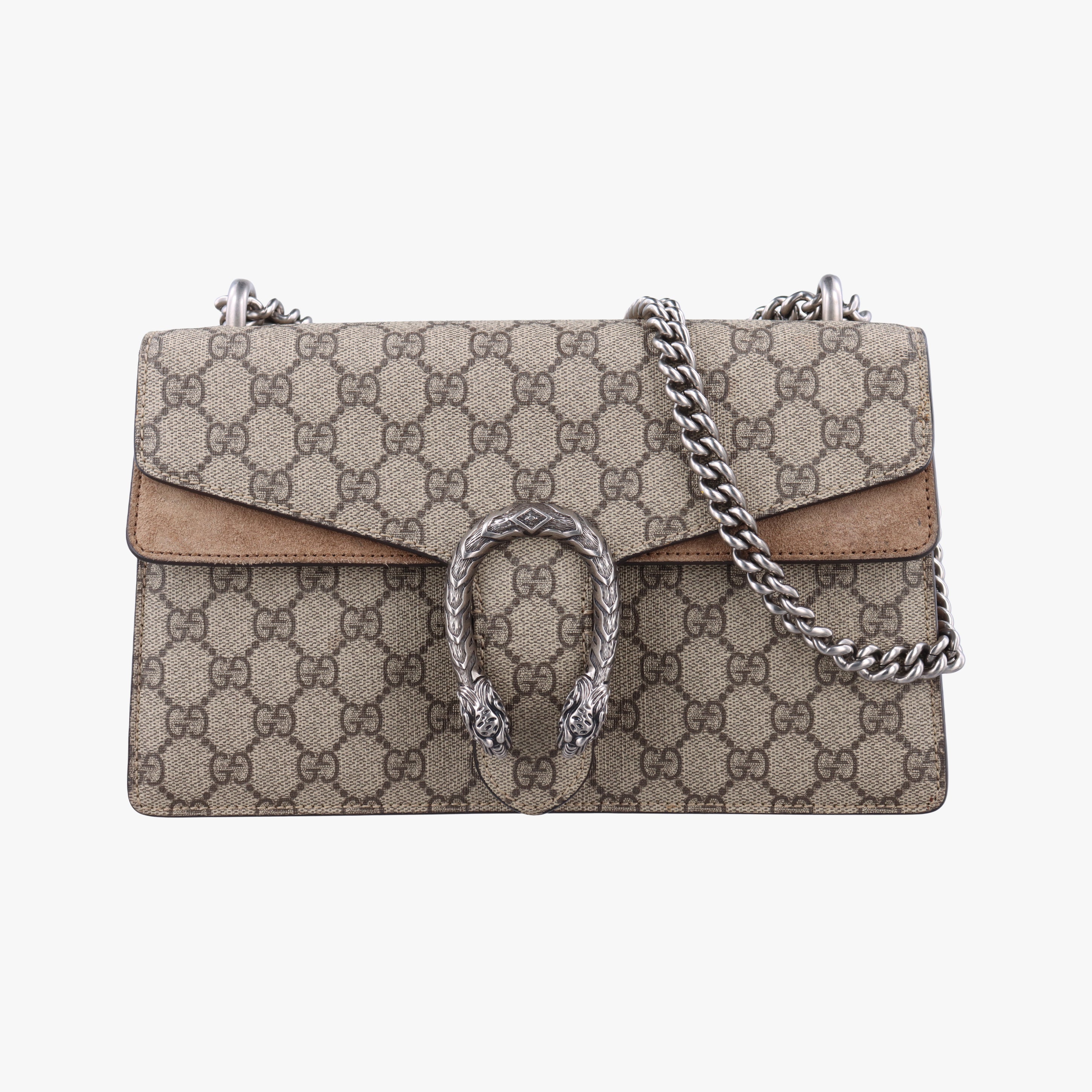 Pre-owned Gucci Dionysus Brown PVC coated canvas 400249 shoulderbag | stylenewstar