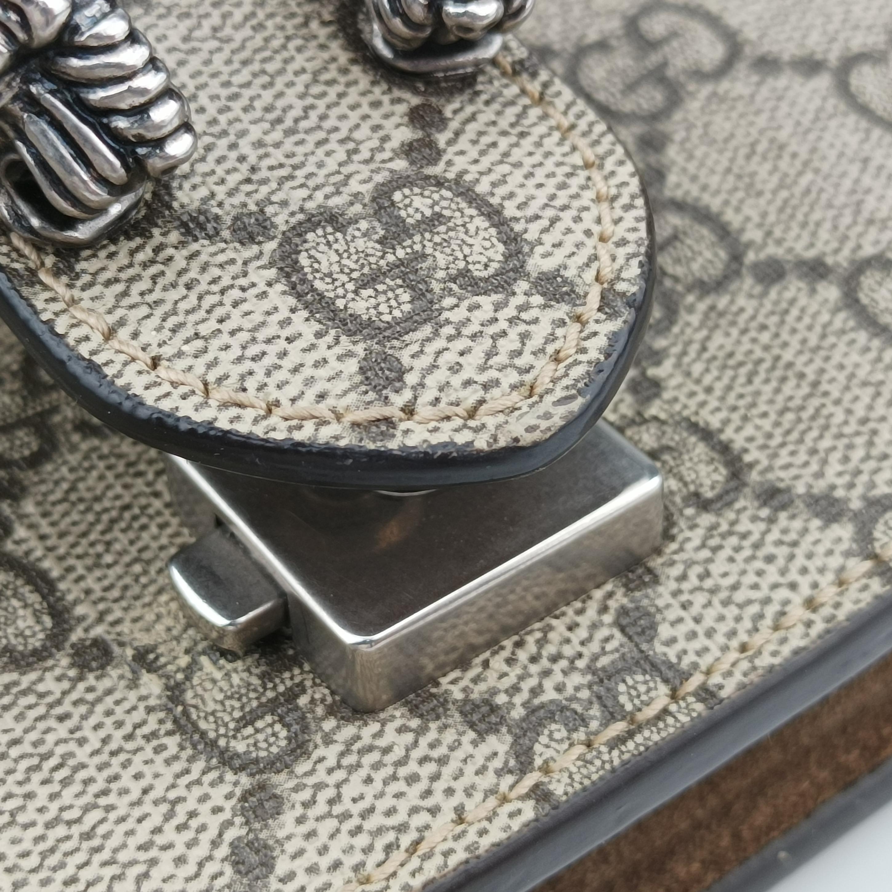 Pre-owned Gucci Dionysus Brown PVC coated canvas 400249 shoulderbag | stylenewstar