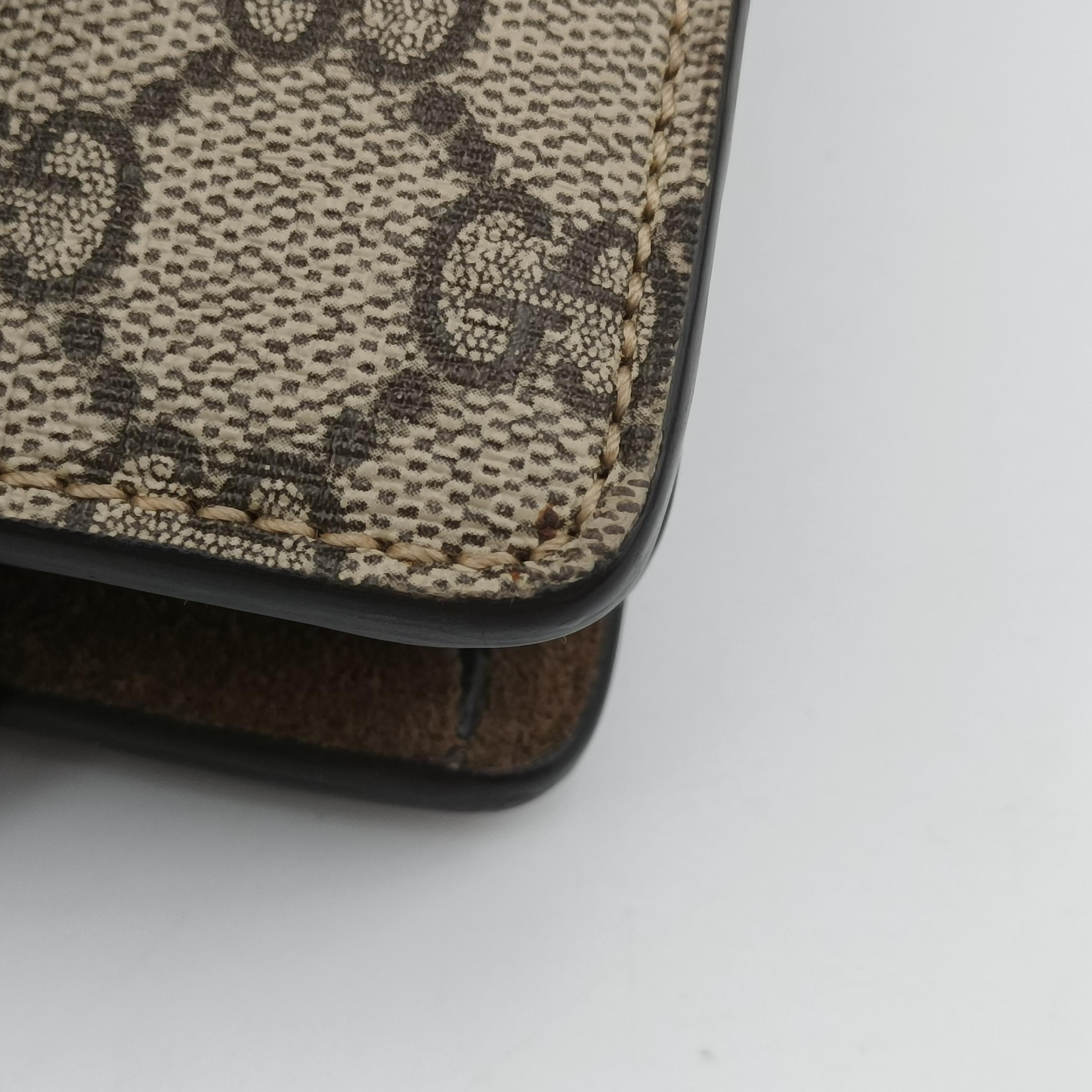 Pre-owned Gucci Dionysus Brown PVC coated canvas 400249 shoulderbag | stylenewstar