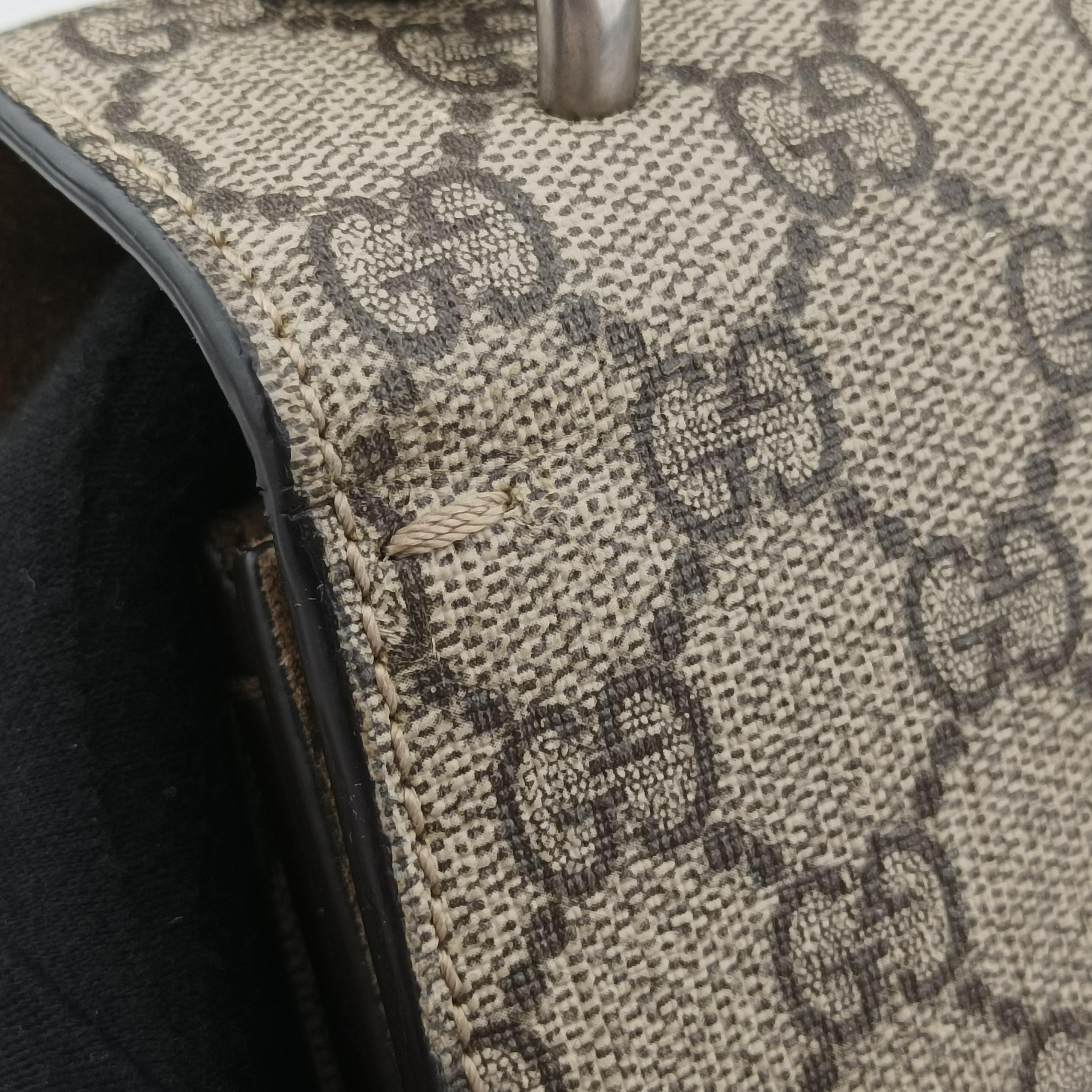 Pre-owned Gucci Dionysus Brown PVC coated canvas 400249 shoulderbag | stylenewstar