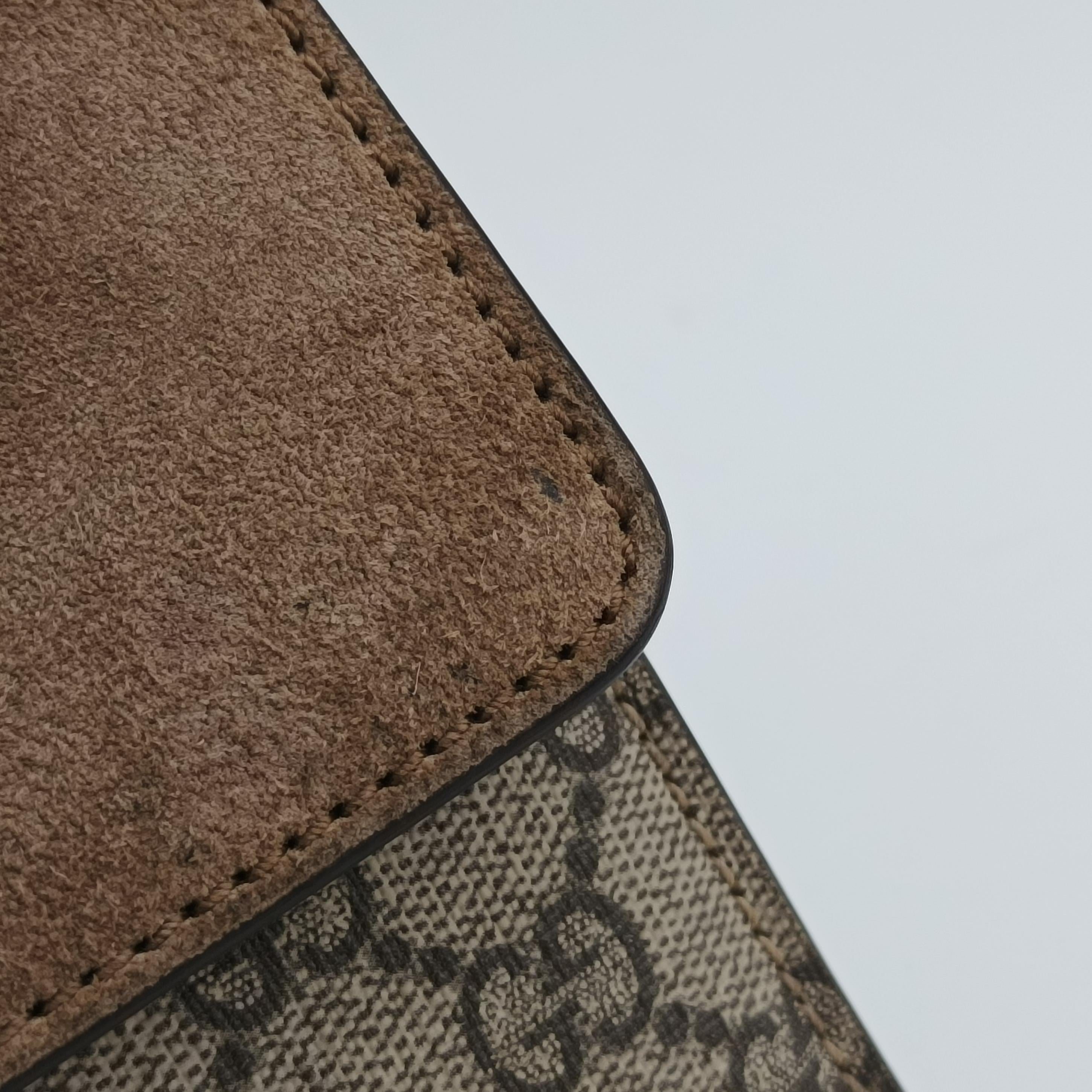 Pre-owned Gucci Dionysus Brown PVC coated canvas 400249 shoulderbag | stylenewstar