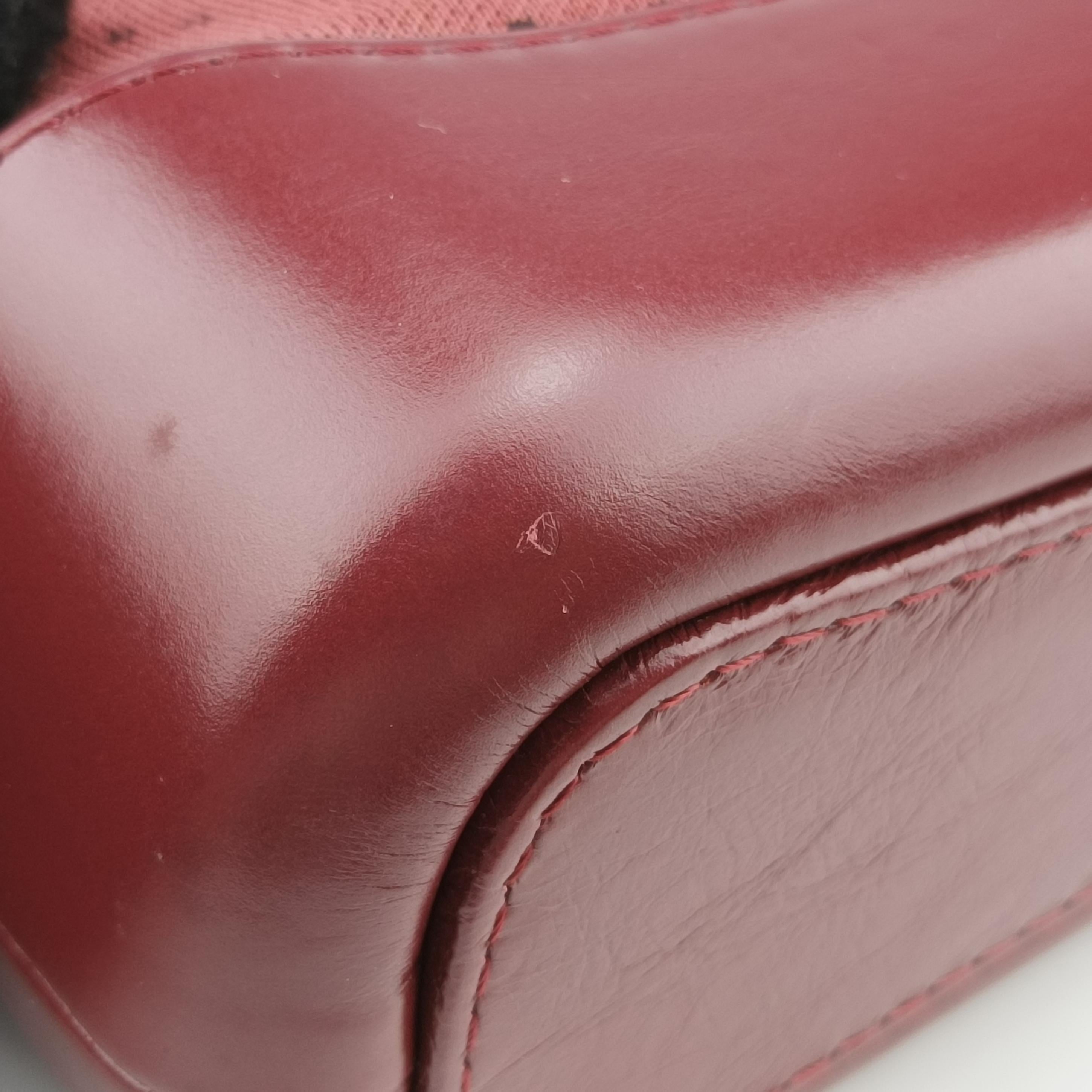 Pre-owned Chanel GABRIELLE print Red×black Fabric ×leather A91810 shoulderbag | stylenewstar