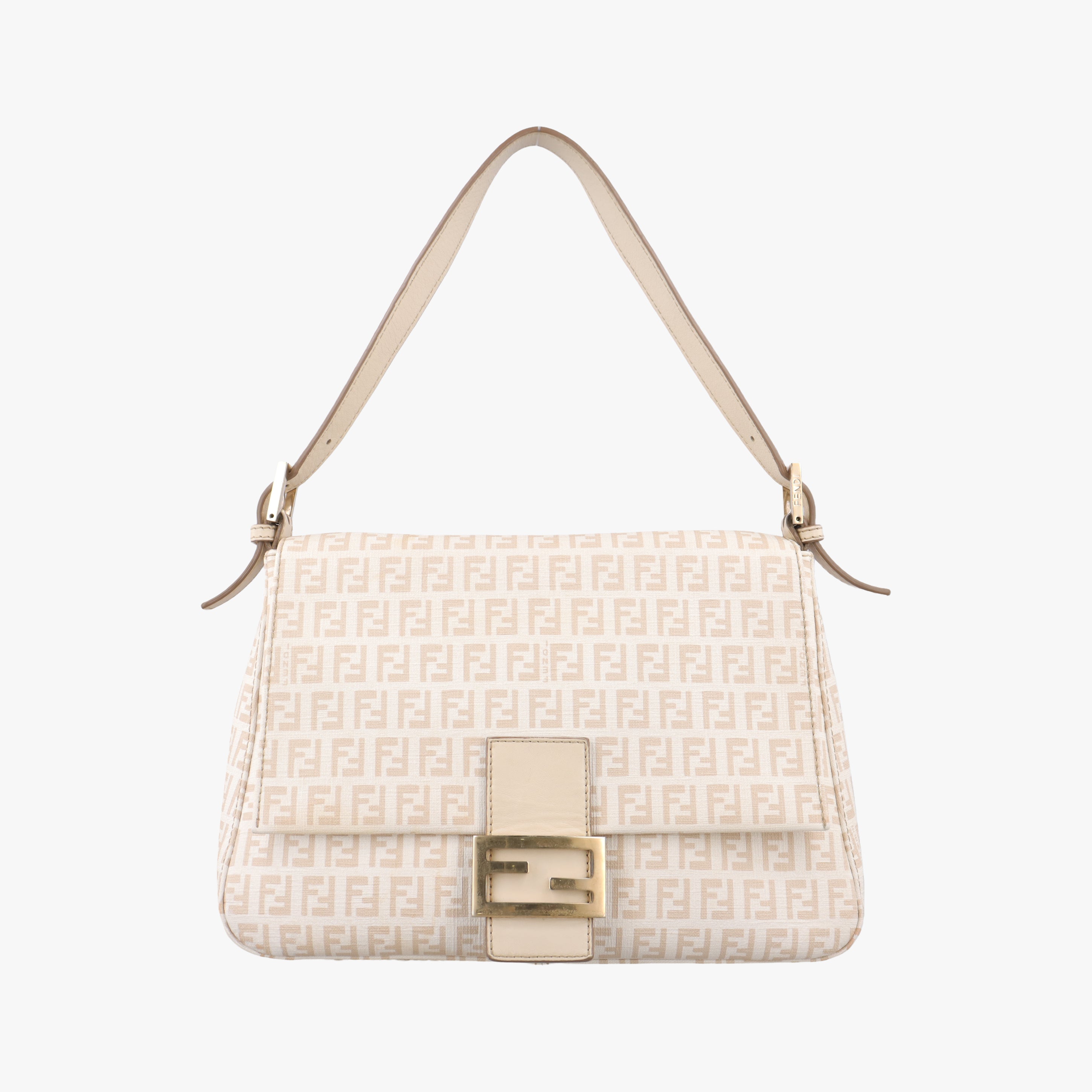 Vintage Fendi Baguette Zucchino Beige Canvas 8BR001 handbag | stylenewstar