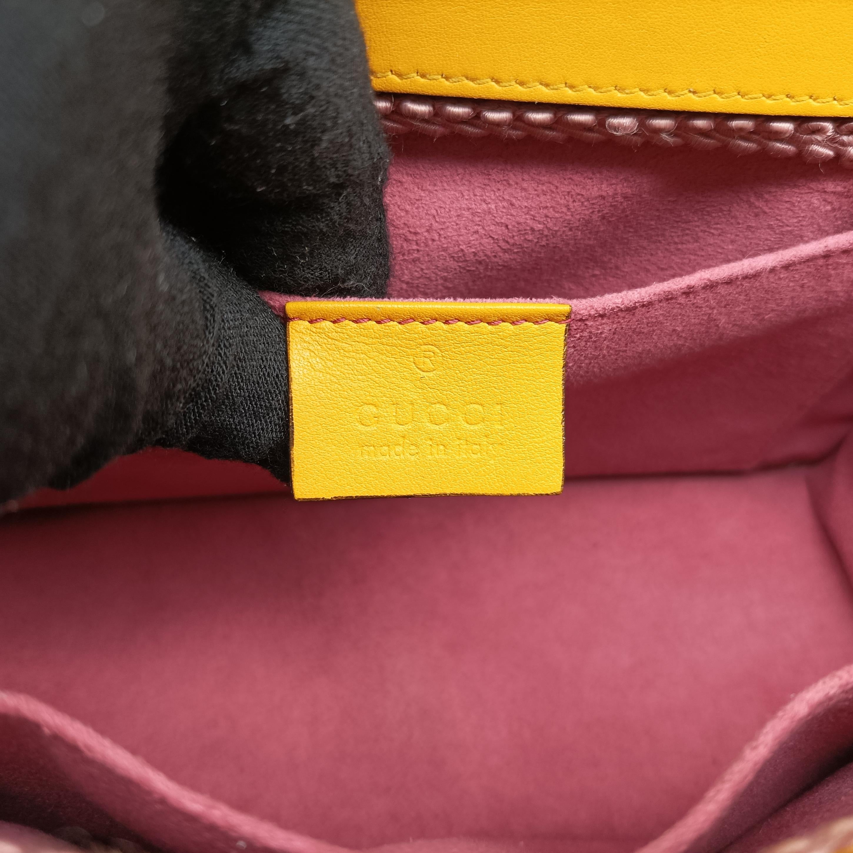 Pre-owned Gucci Cotton Linen Floral Cat White Canvas 499617 shoulderbag | stylenewstar