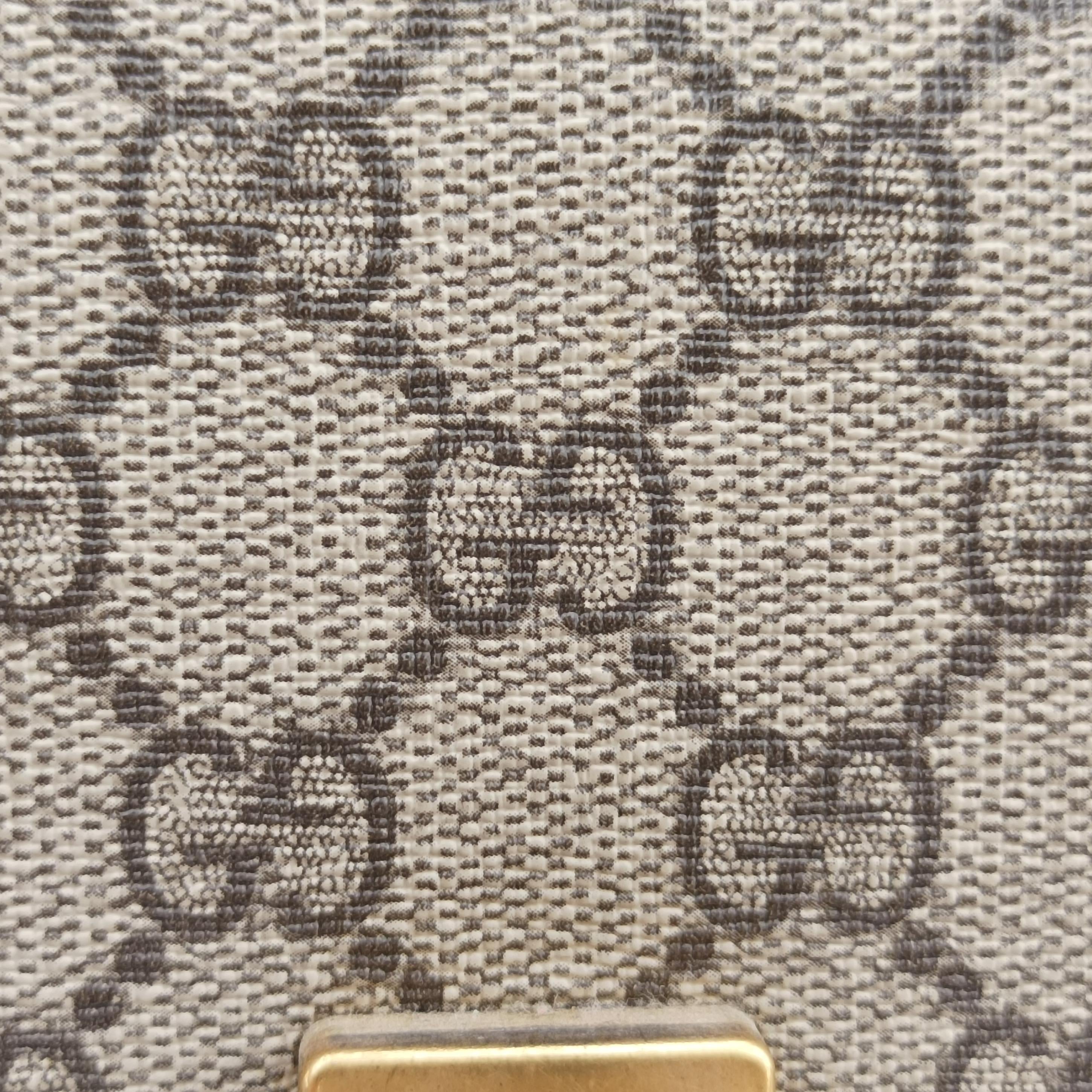 Vintage Gucci Mini Fox Brooch Bamboo Beige×Multicolour PVC coated canvas×Leather 466428 shoulderbag | stylenewstar