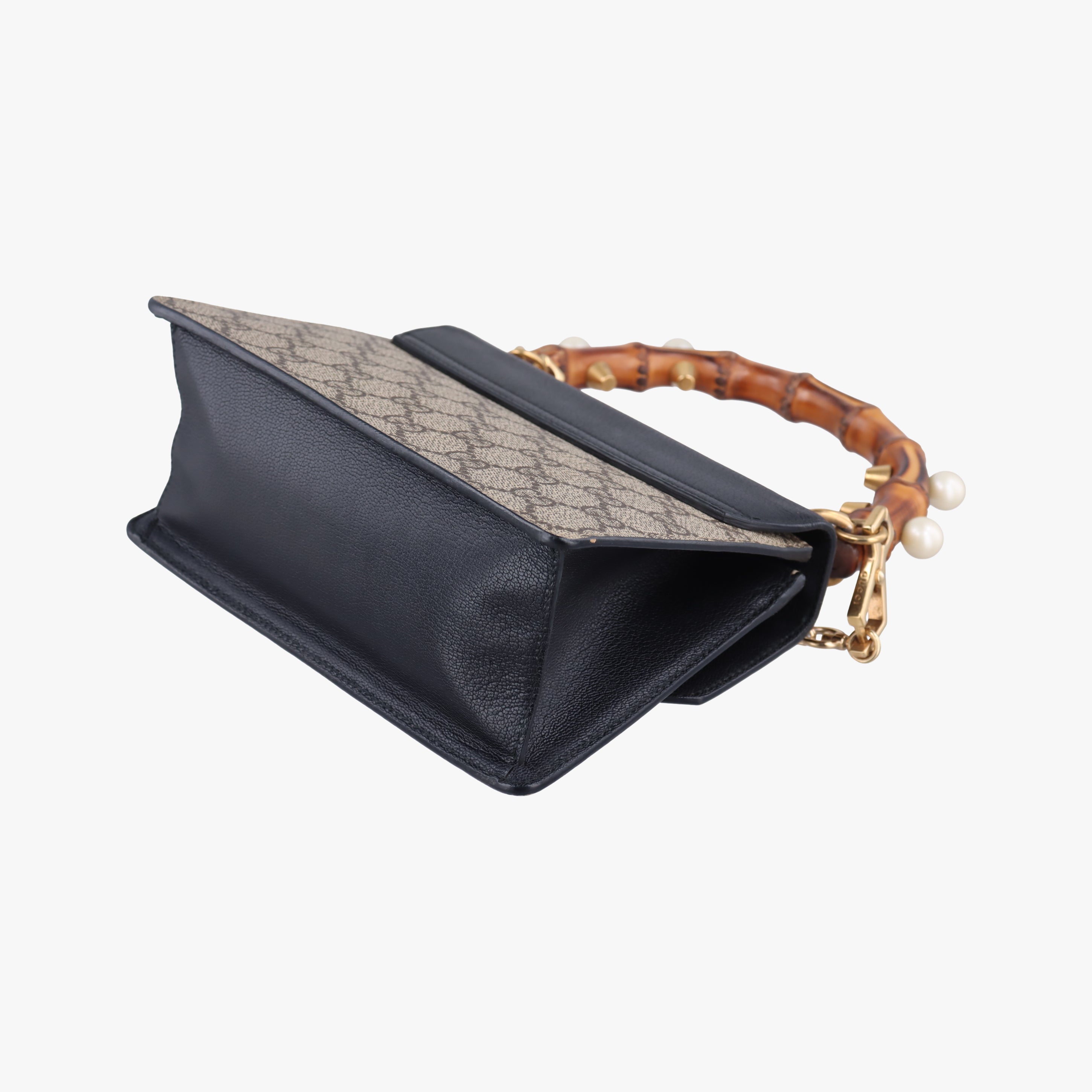 Vintage Gucci Mini Fox Brooch Bamboo Beige×Multicolour PVC coated canvas×Leather 466428 shoulderbag | stylenewstar