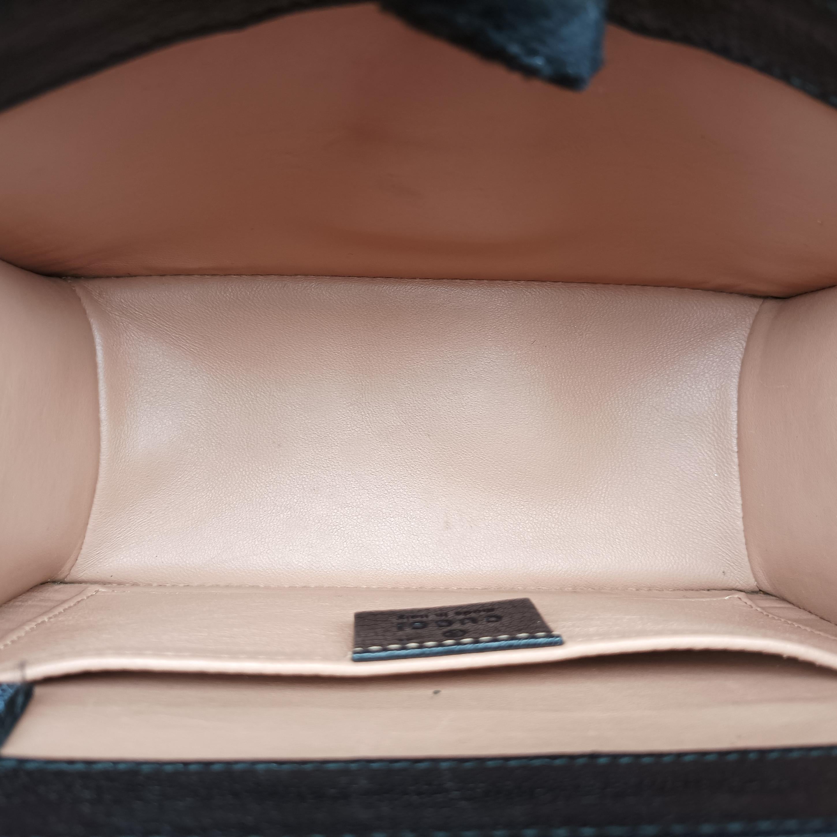 Vintage Gucci Mini Fox Brooch Bamboo Beige×Multicolour PVC coated canvas×Leather 466428 shoulderbag | stylenewstar