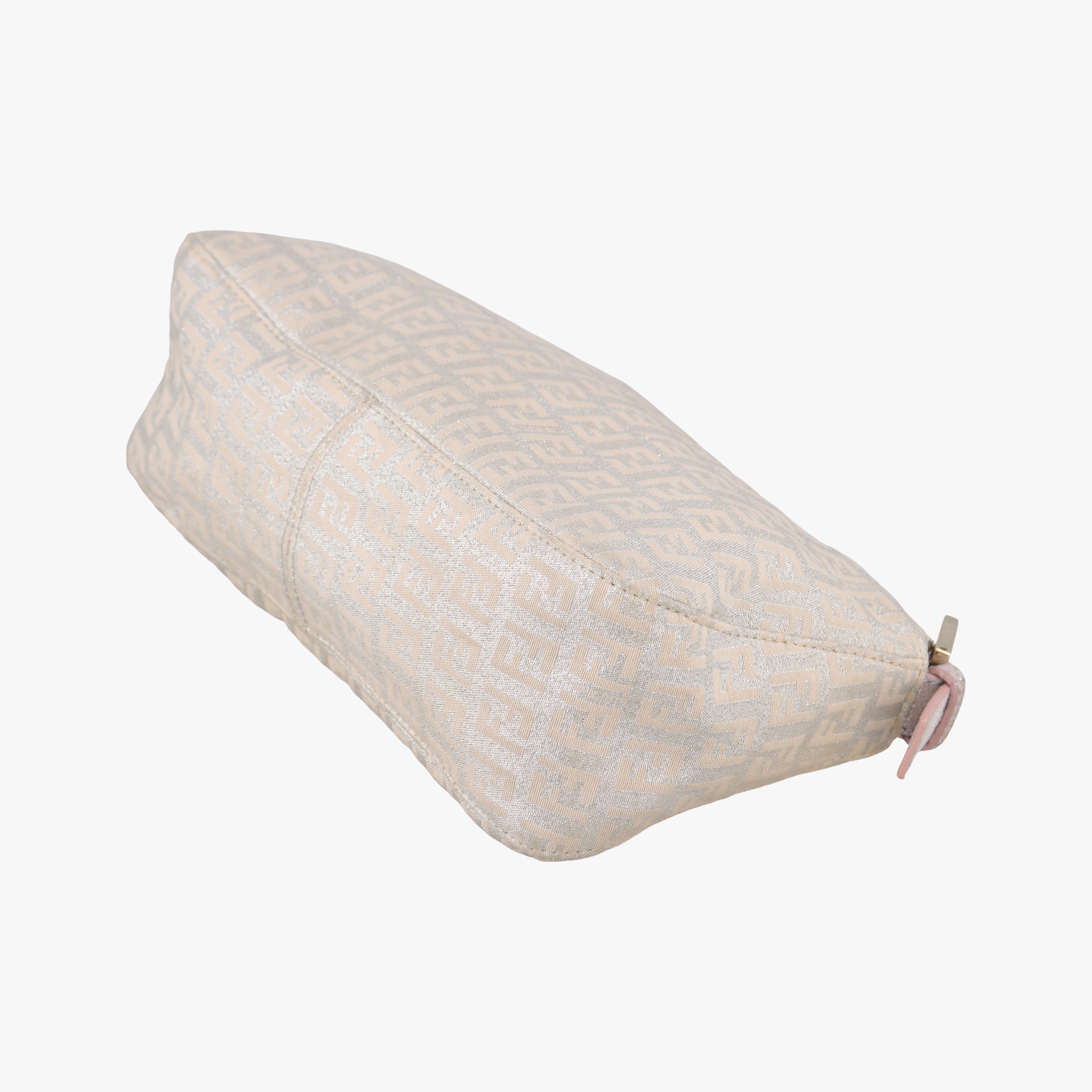 Pre-owned Fendi Mamma Baguette Pink×beige Canvas 8BR003 shoulderbag | stylenewstar