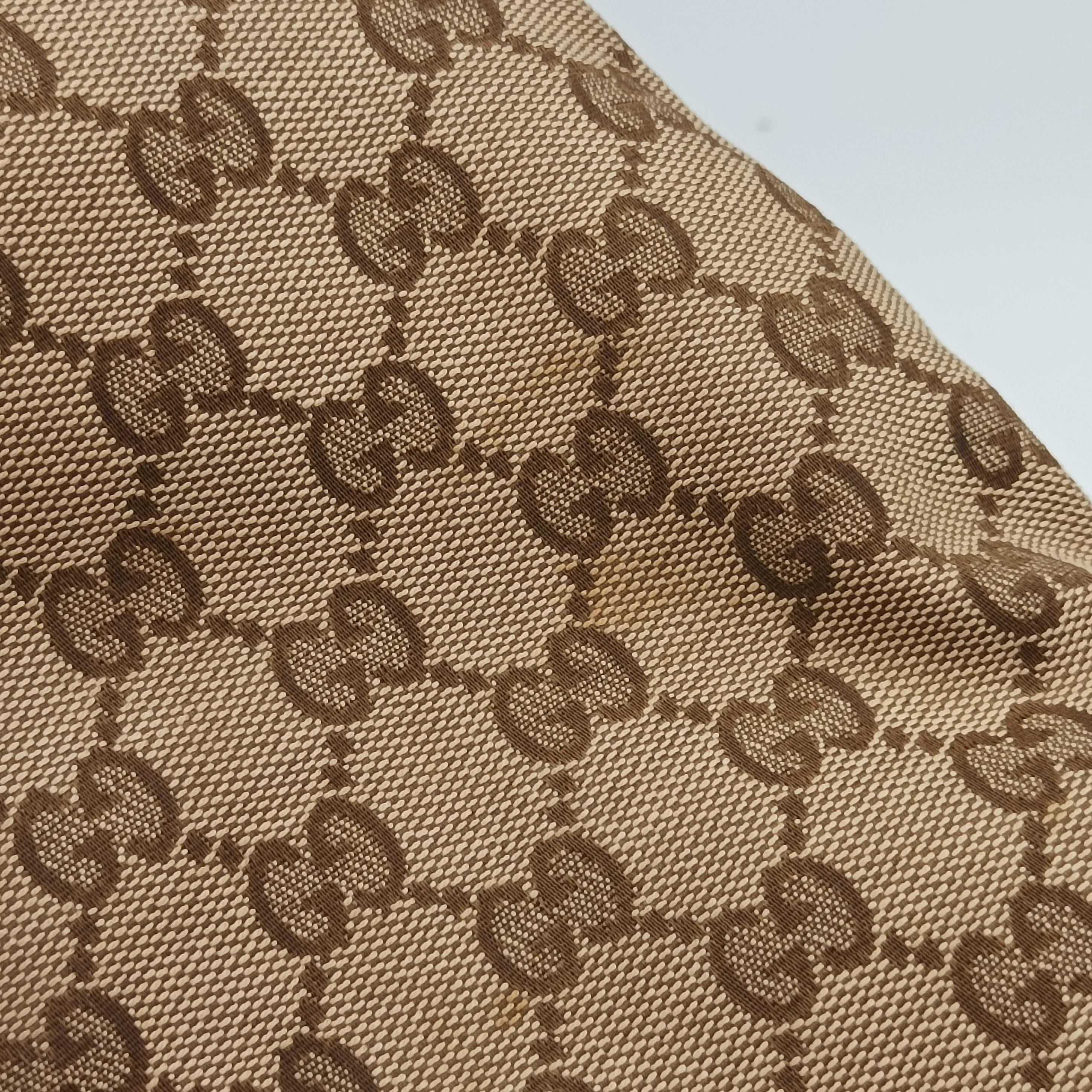 Pre-owned Gucci Jackie Flora Hobo beige×orange fabric×Leather 277520 shoulderbag | stylenewstar