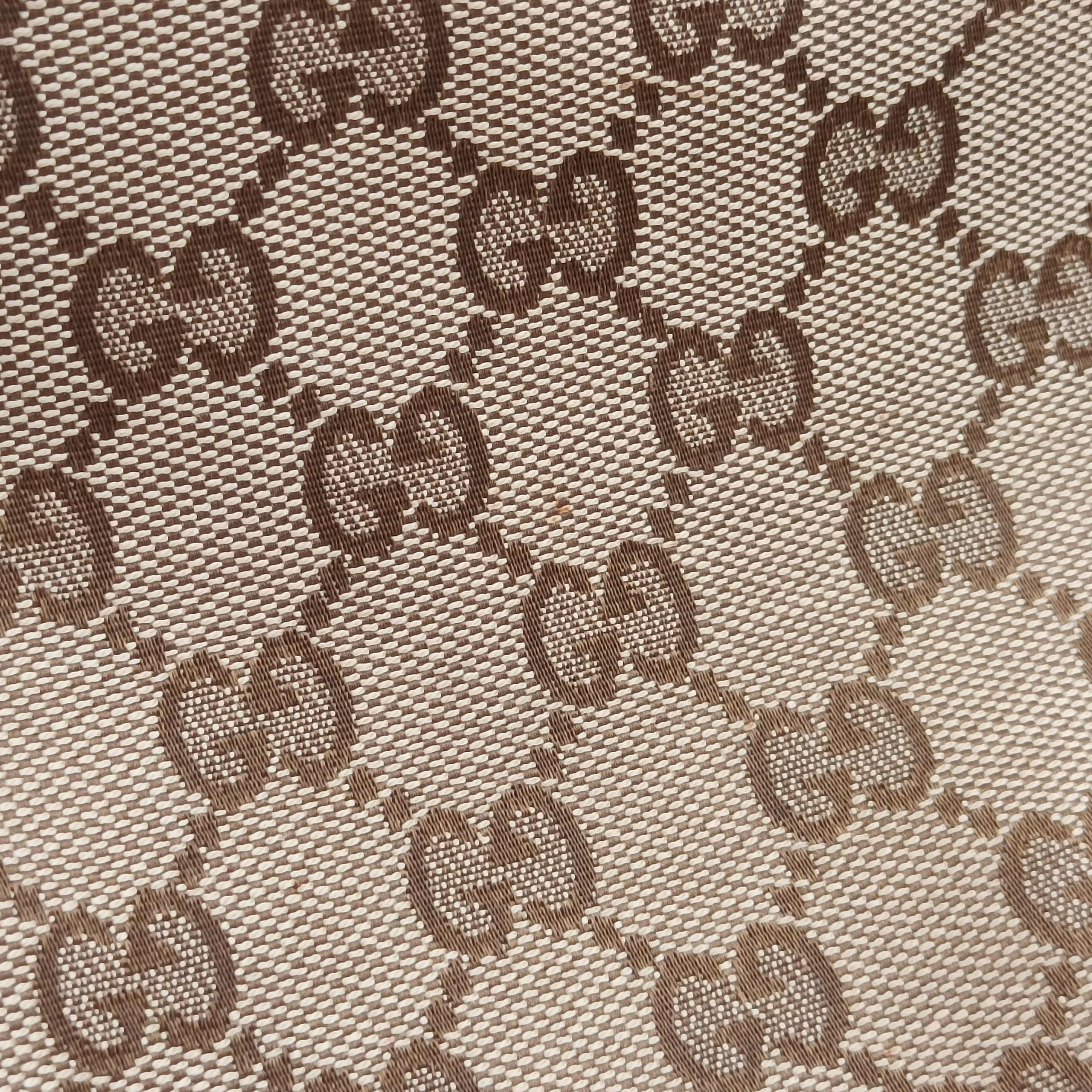 Pre-owned Gucci Jackie Flora Hobo beige×orange fabric×Leather 277520 shoulderbag | stylenewstar