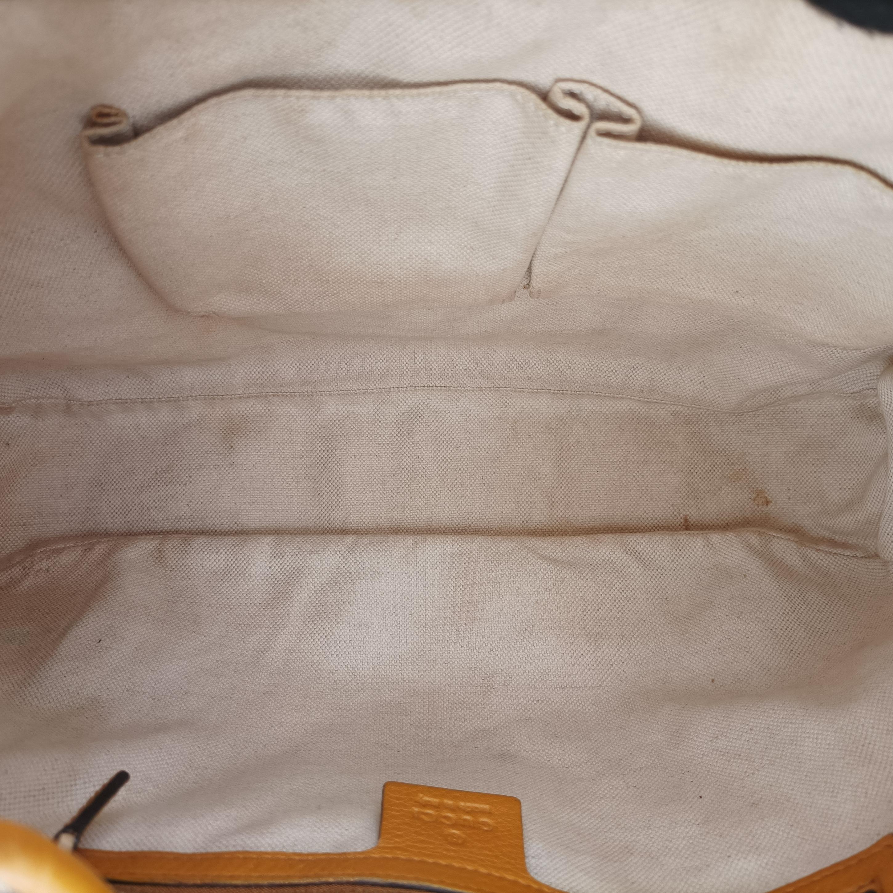 Pre-owned Gucci Jackie Flora Hobo beige×orange fabric×Leather 277520 shoulderbag | stylenewstar