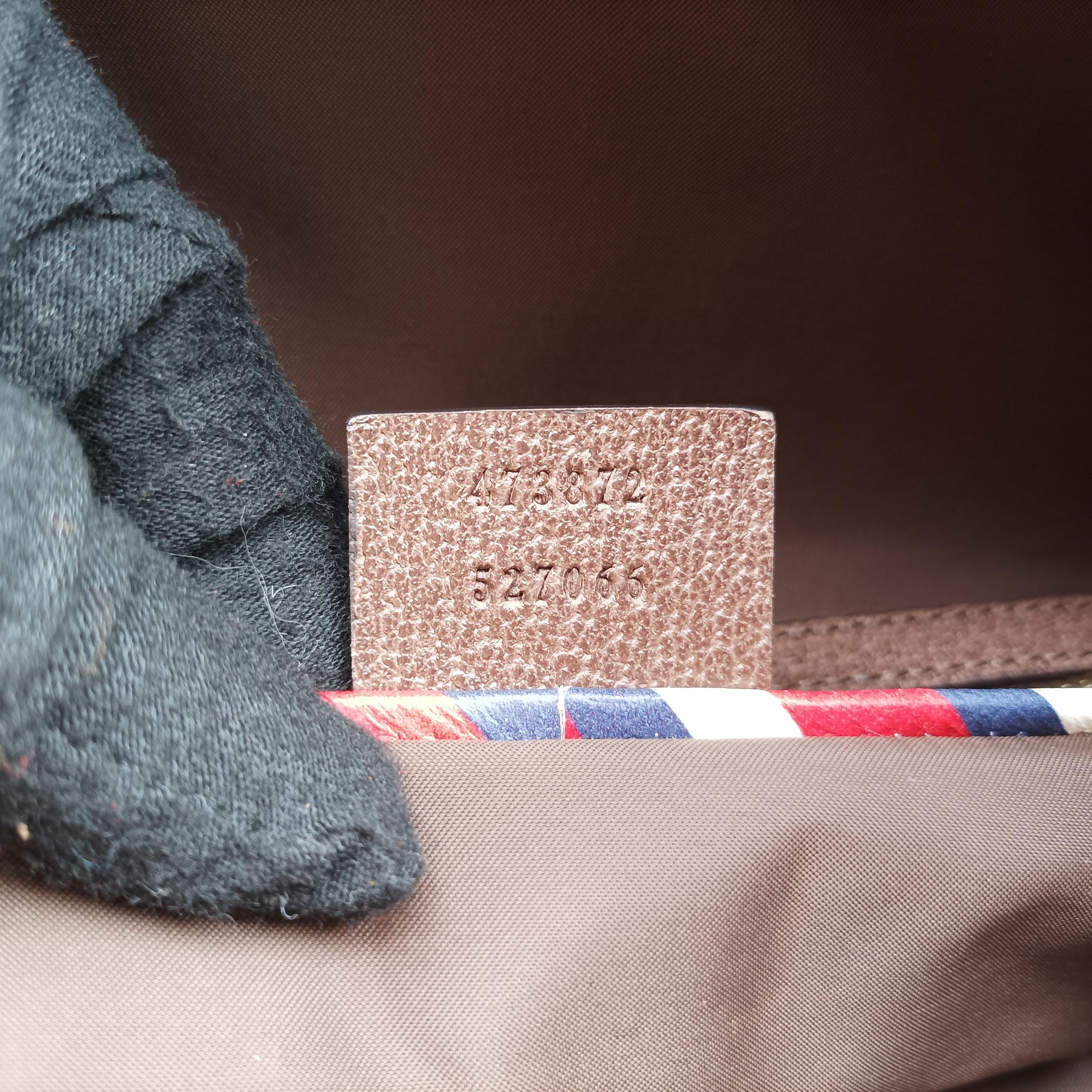 Secondhand Gucci GG Supreme drawstring beige×Multicolour PVC coated canvas 473872 backpack/rucksack | stylenewstar