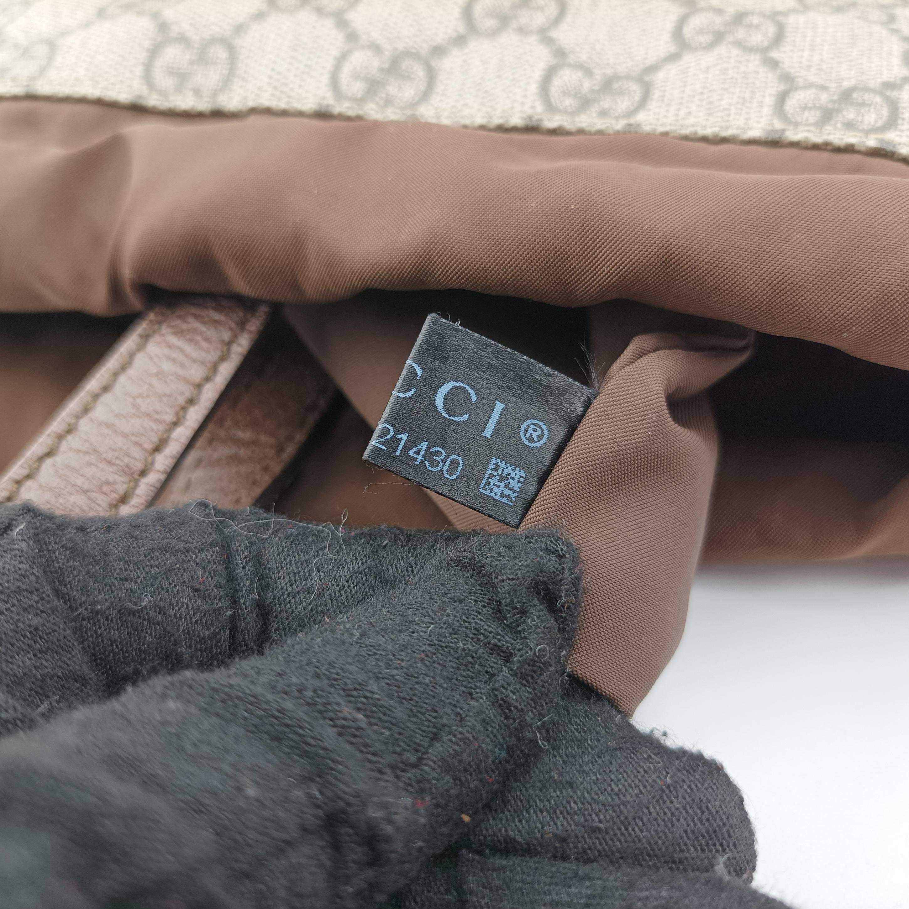 Secondhand Gucci GG Supreme drawstring beige×Multicolour PVC coated canvas 473872 backpack/rucksack | stylenewstar