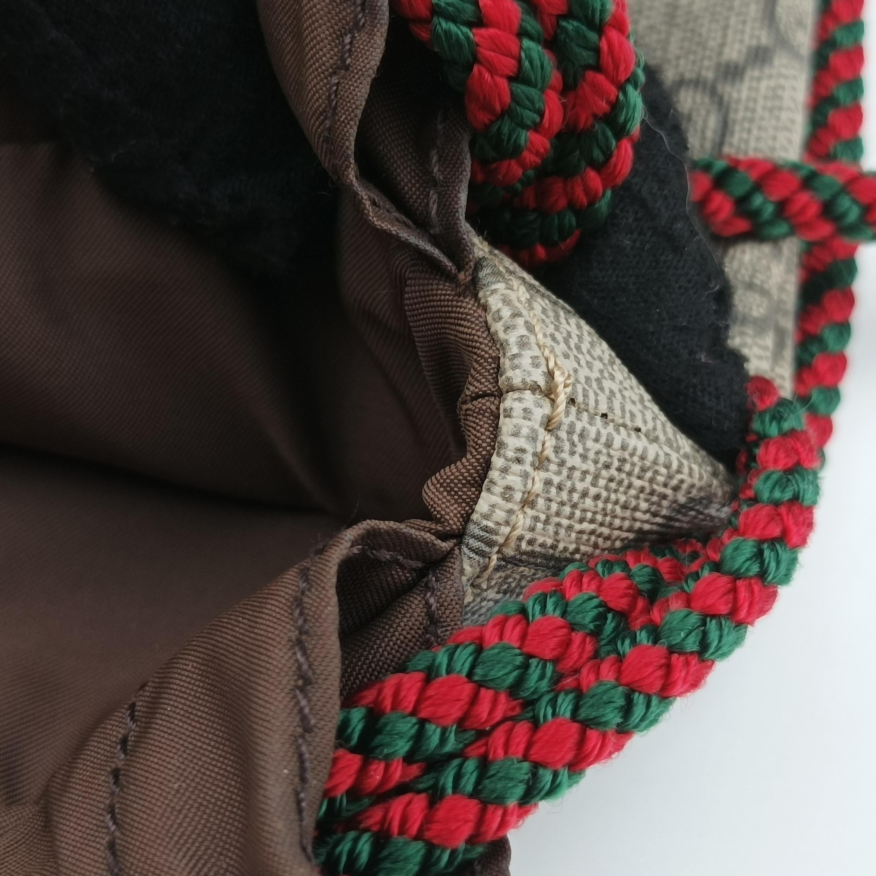 Secondhand Gucci GG Supreme drawstring beige×Multicolour PVC coated canvas 473872 backpack/rucksack | stylenewstar