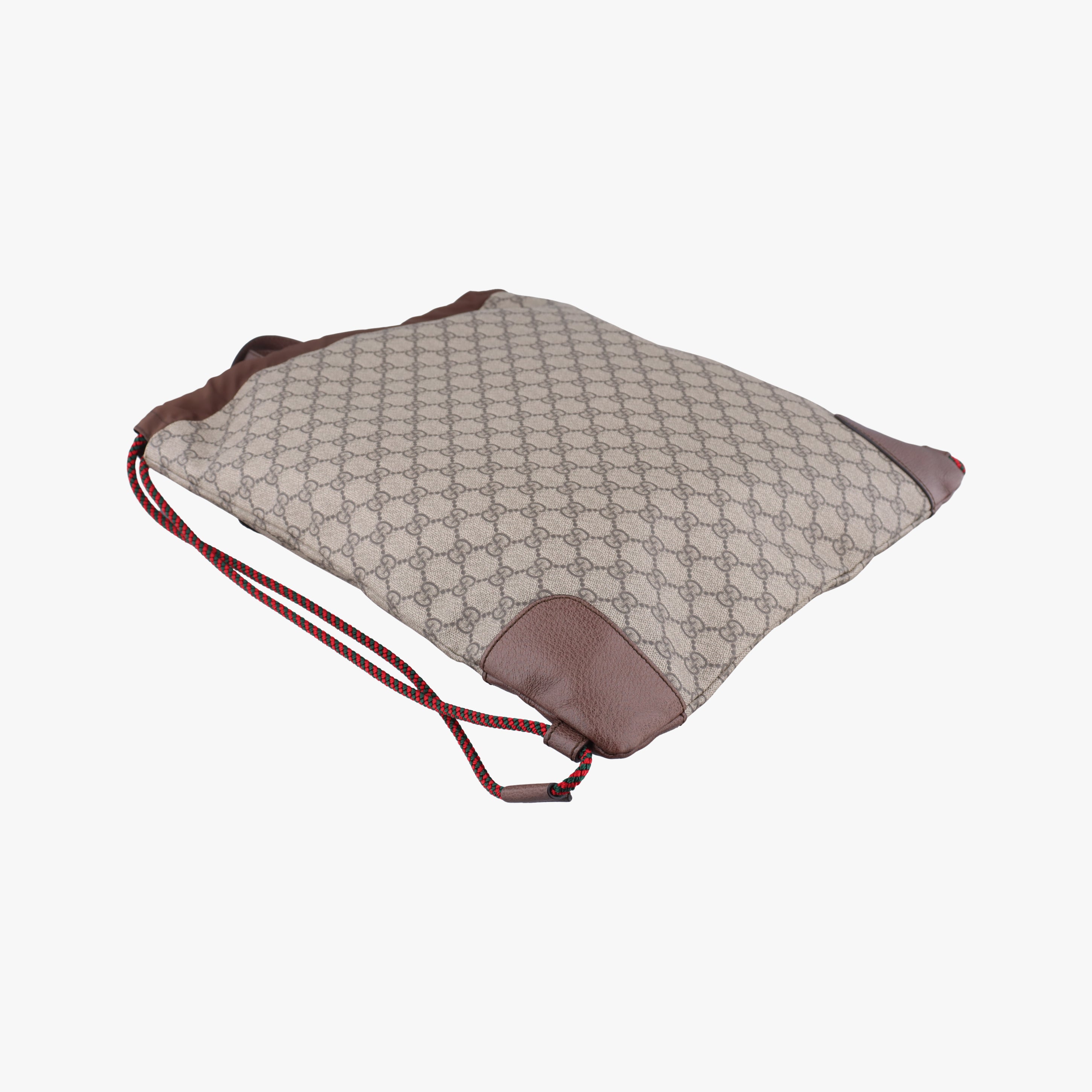 Secondhand Gucci GG Supreme drawstring beige×Multicolour PVC coated canvas 473872 backpack/rucksack | stylenewstar