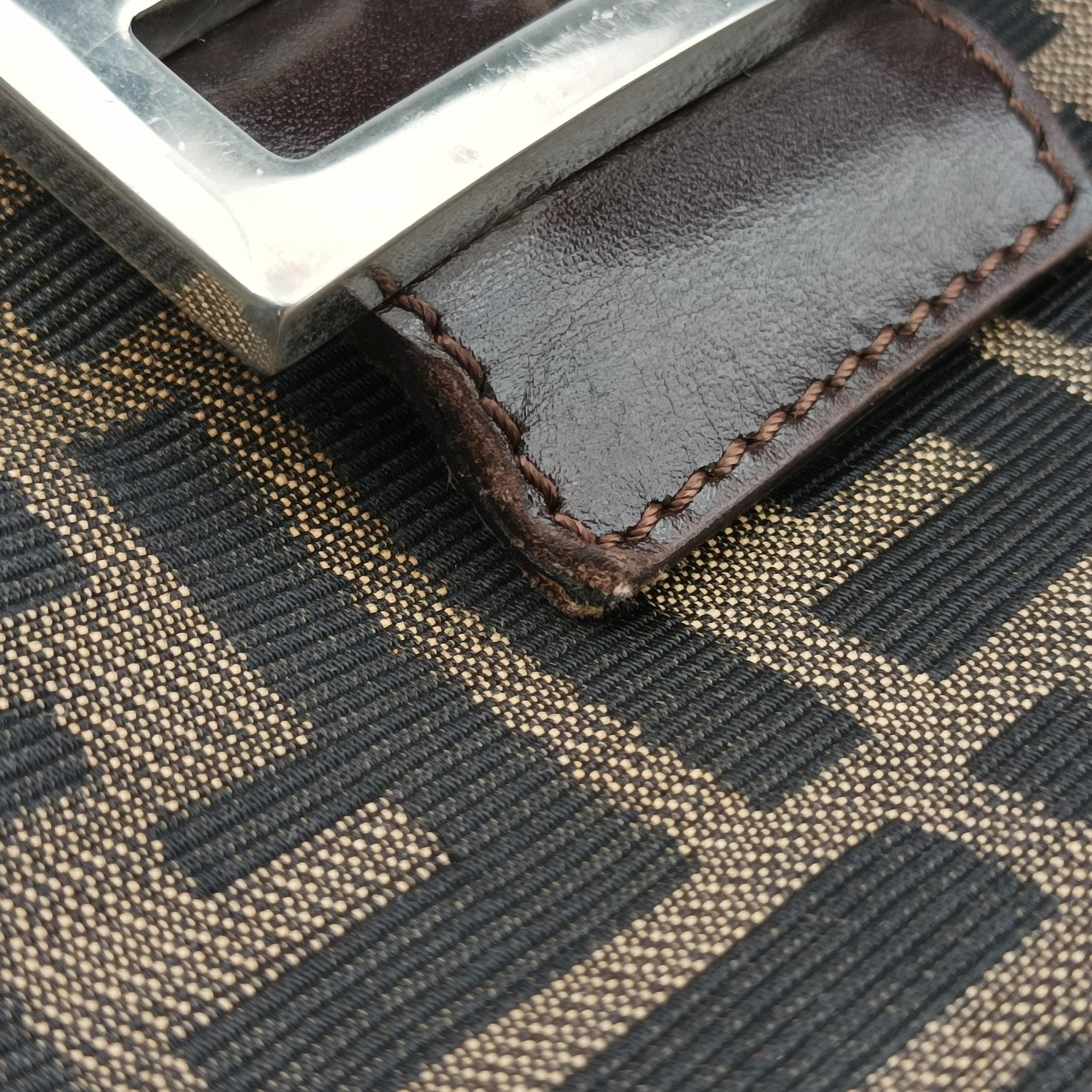 Pre-owned Fendi Zucca pattern Brown x Dark Brown fabric 222826 shoulderbag | stylenewstar