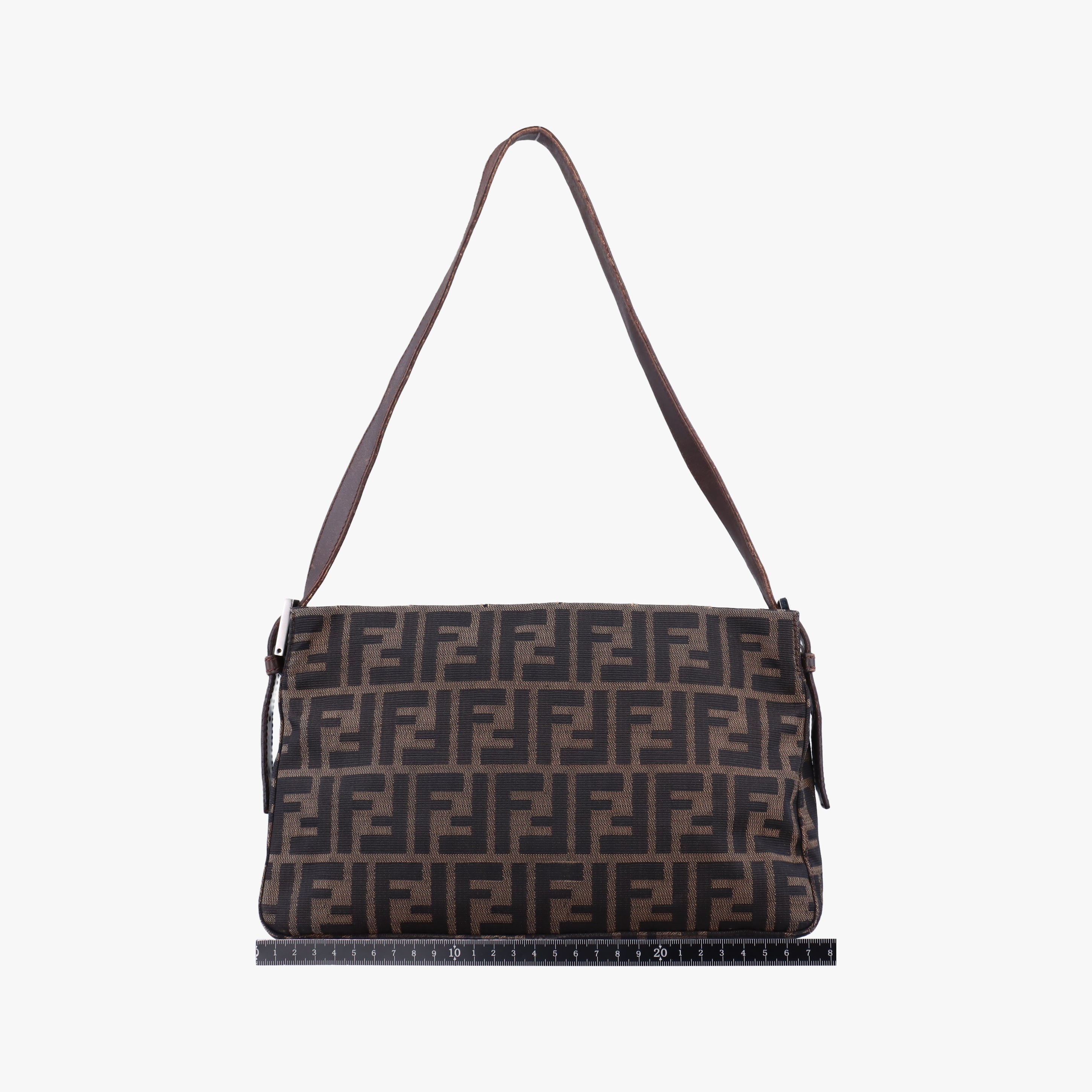 Pre-owned Fendi Zucca pattern Brown x Dark Brown fabric 222826 shoulderbag | stylenewstar