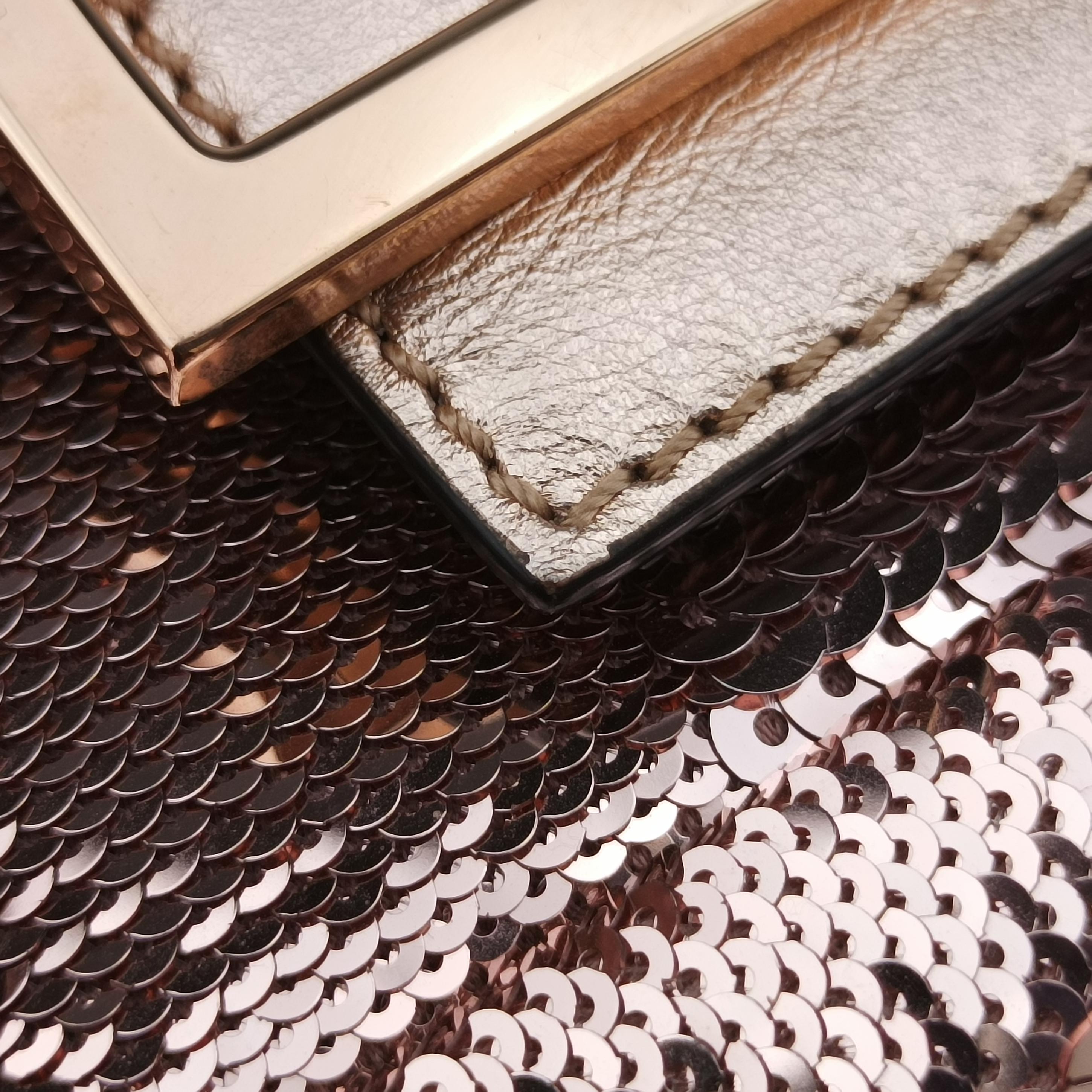 Pre-owned Fendi BAGUETTE Pink sequins 8BR600 shoulderbag | stylenewstar