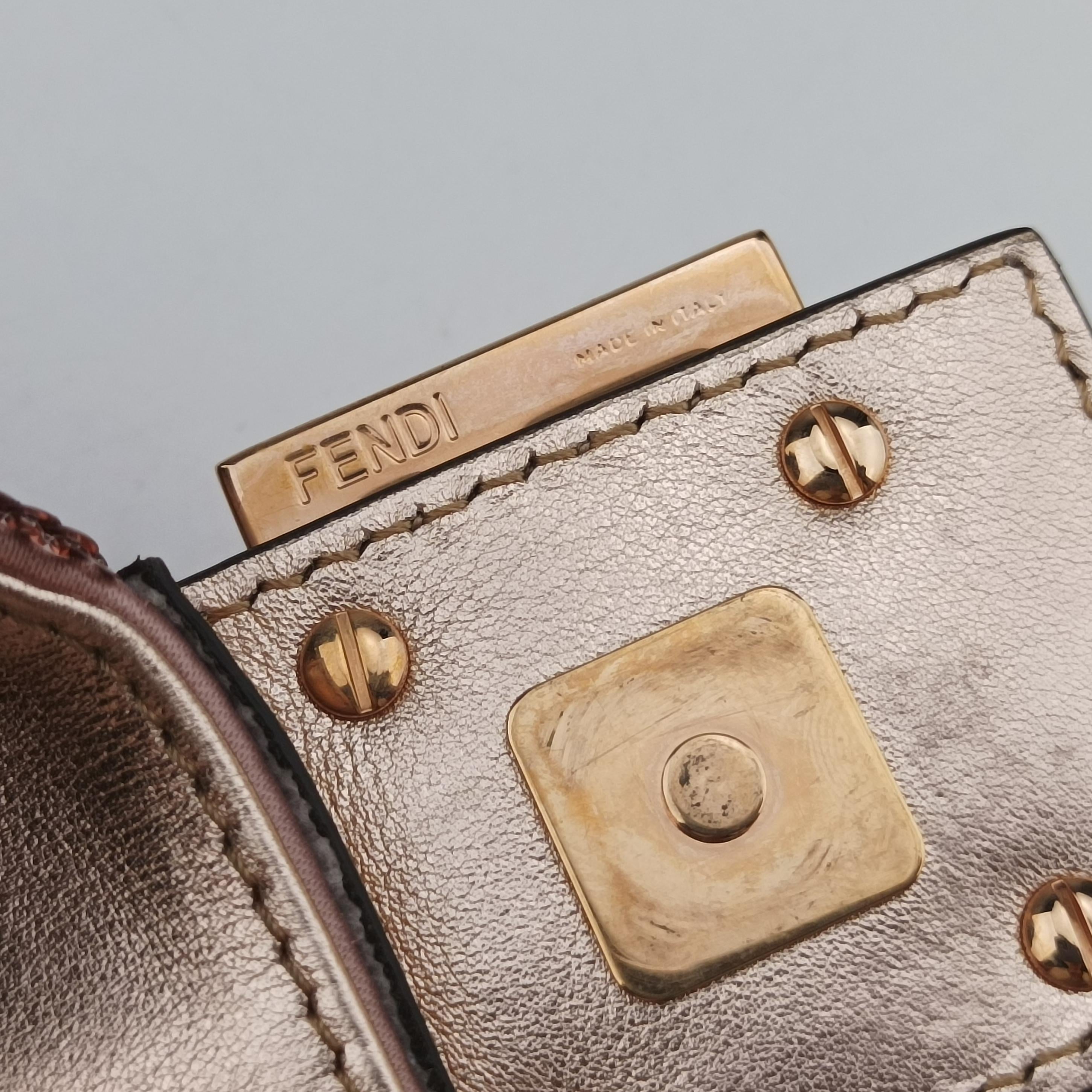 Pre-owned Fendi BAGUETTE Pink sequins 8BR600 shoulderbag | stylenewstar