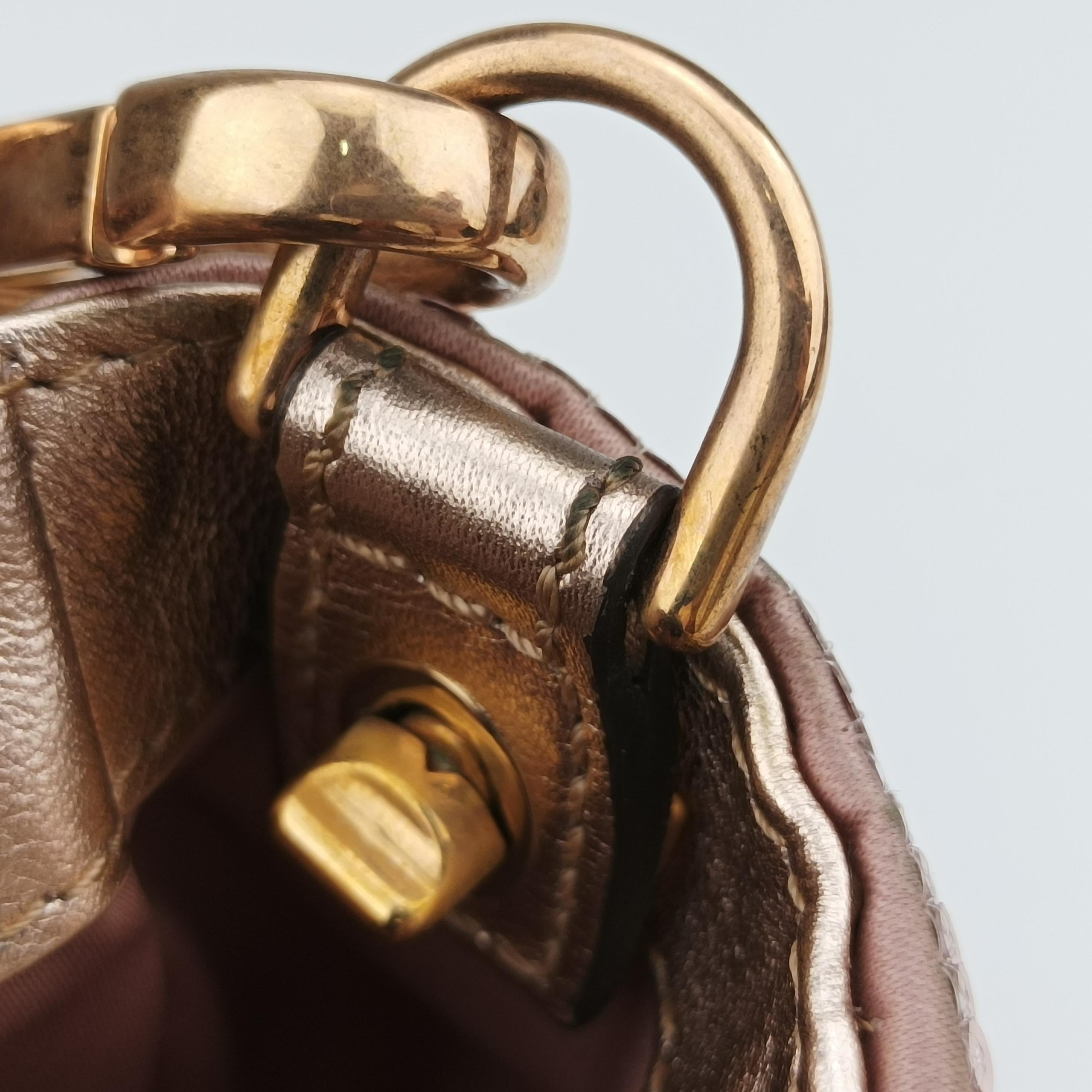 Pre-owned Fendi BAGUETTE Pink sequins 8BR600 shoulderbag | stylenewstar