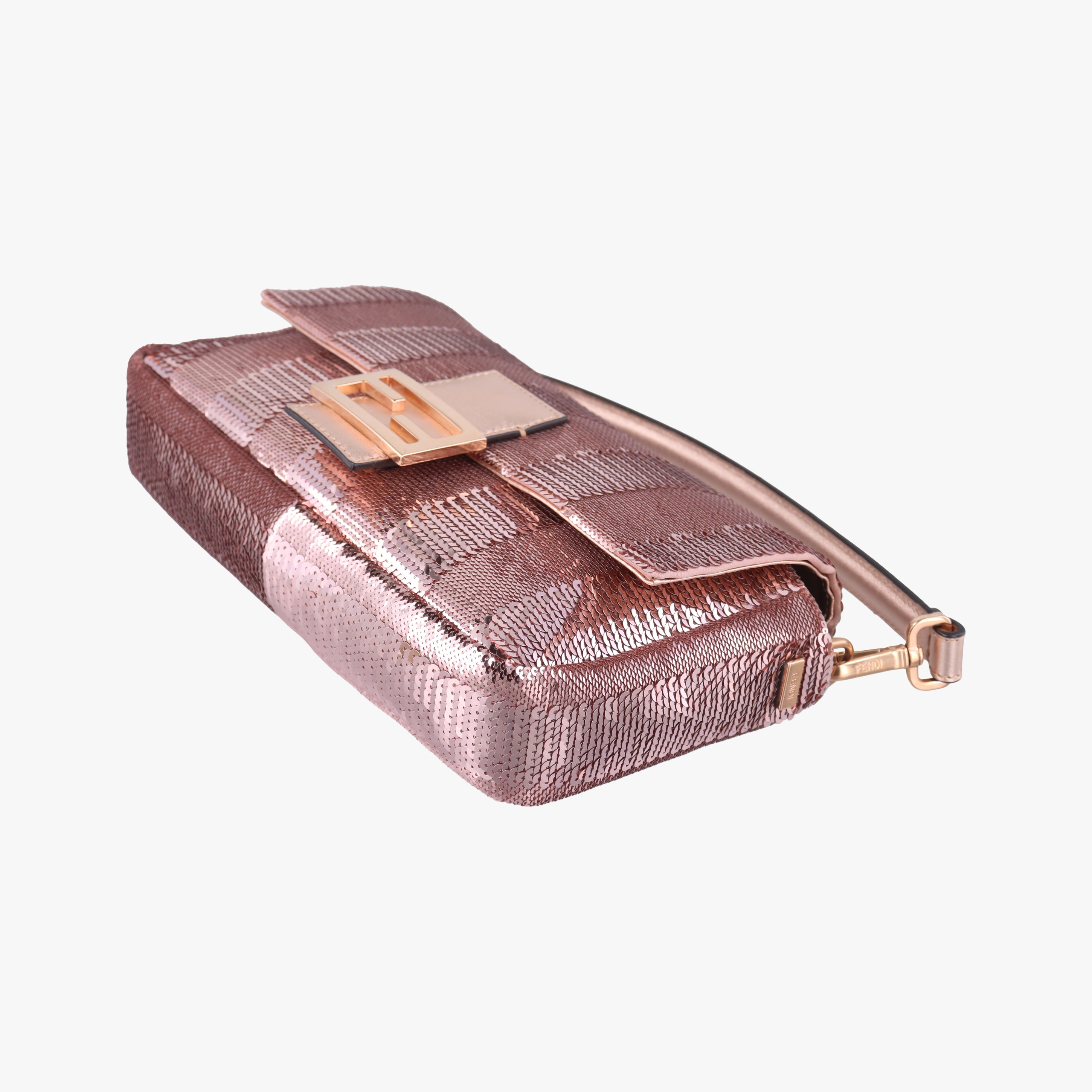 Pre-owned Fendi BAGUETTE Pink sequins 8BR600 shoulderbag | stylenewstar