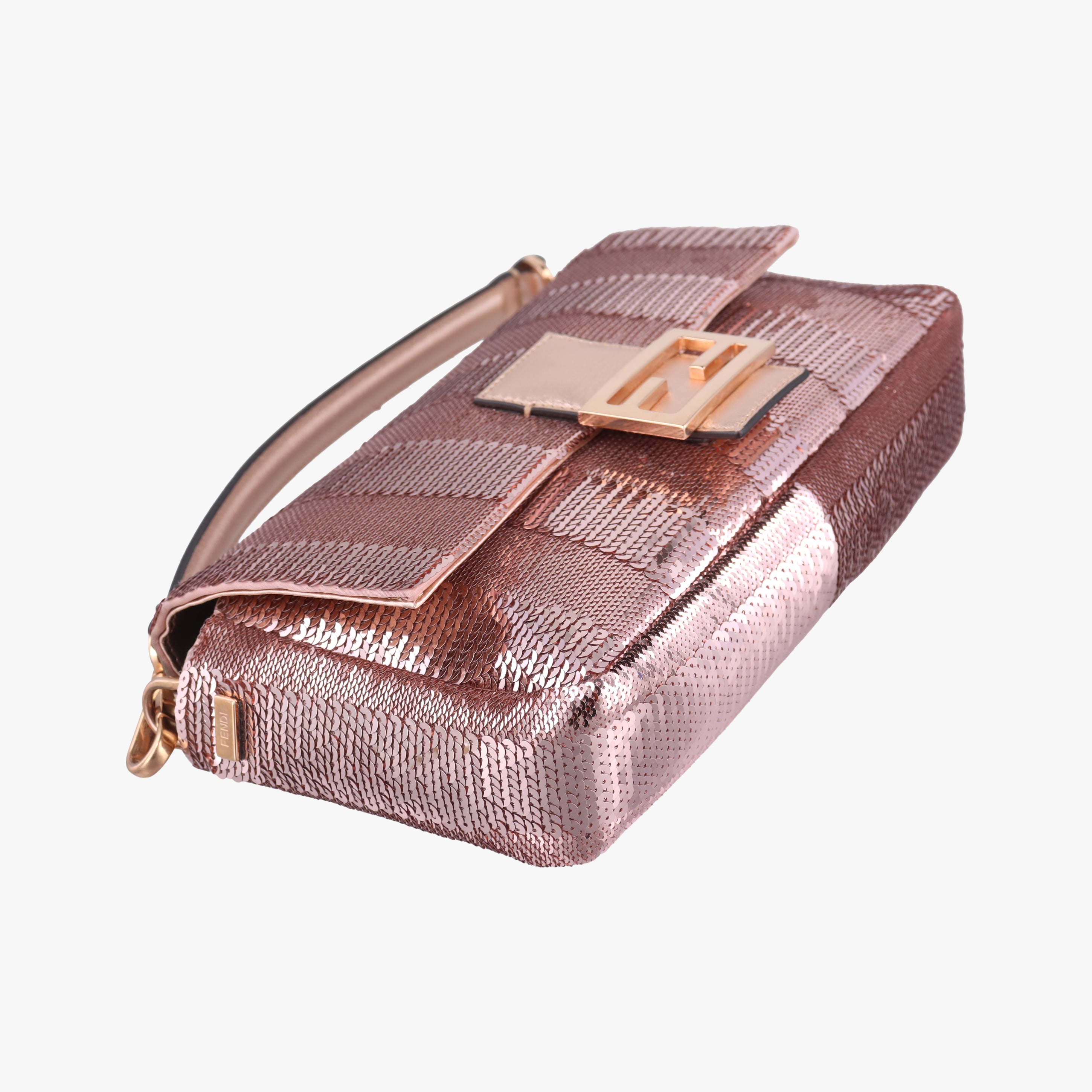 Pre-owned Fendi BAGUETTE Pink sequins 8BR600 shoulderbag | stylenewstar