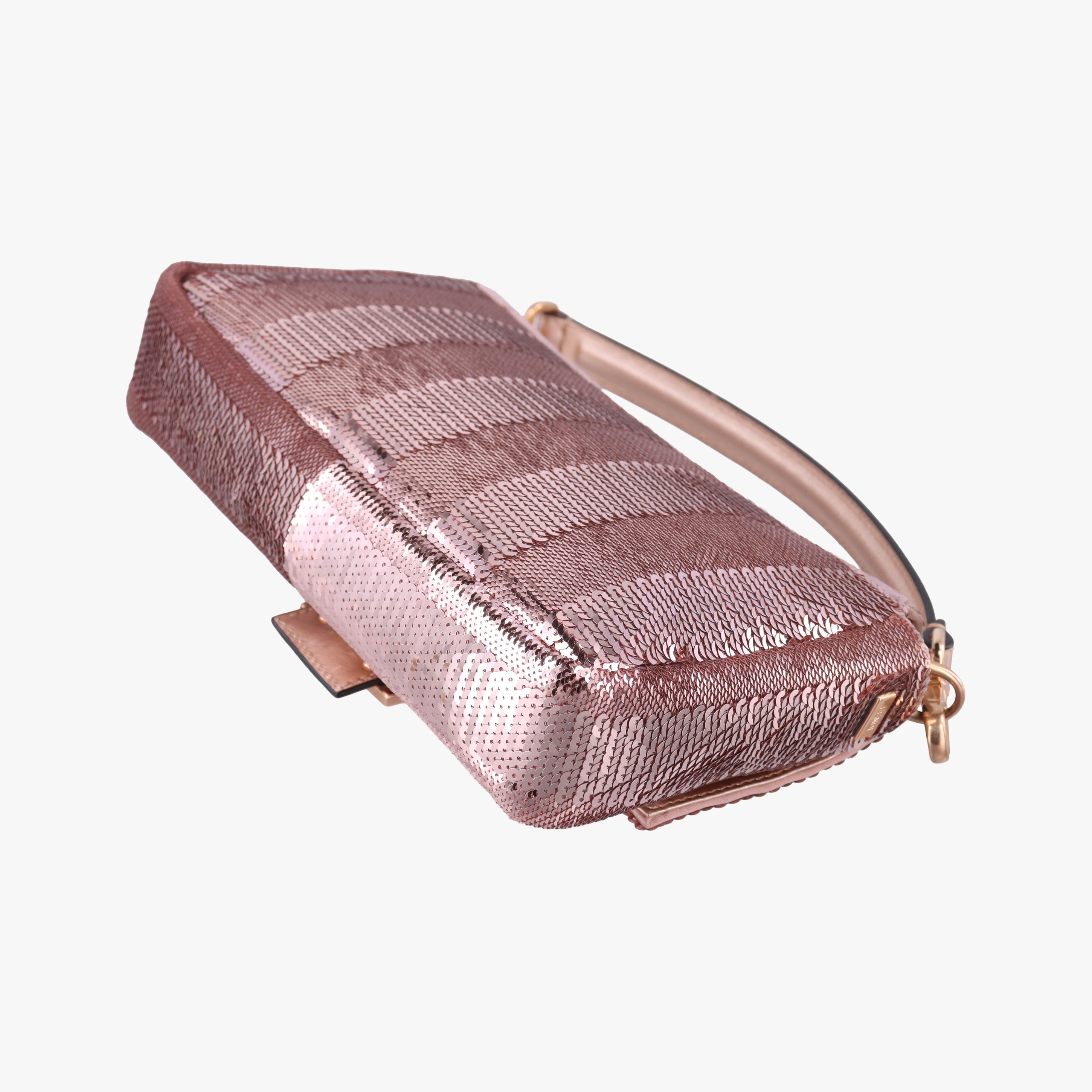 Pre-owned Fendi BAGUETTE Pink sequins 8BR600 shoulderbag | stylenewstar