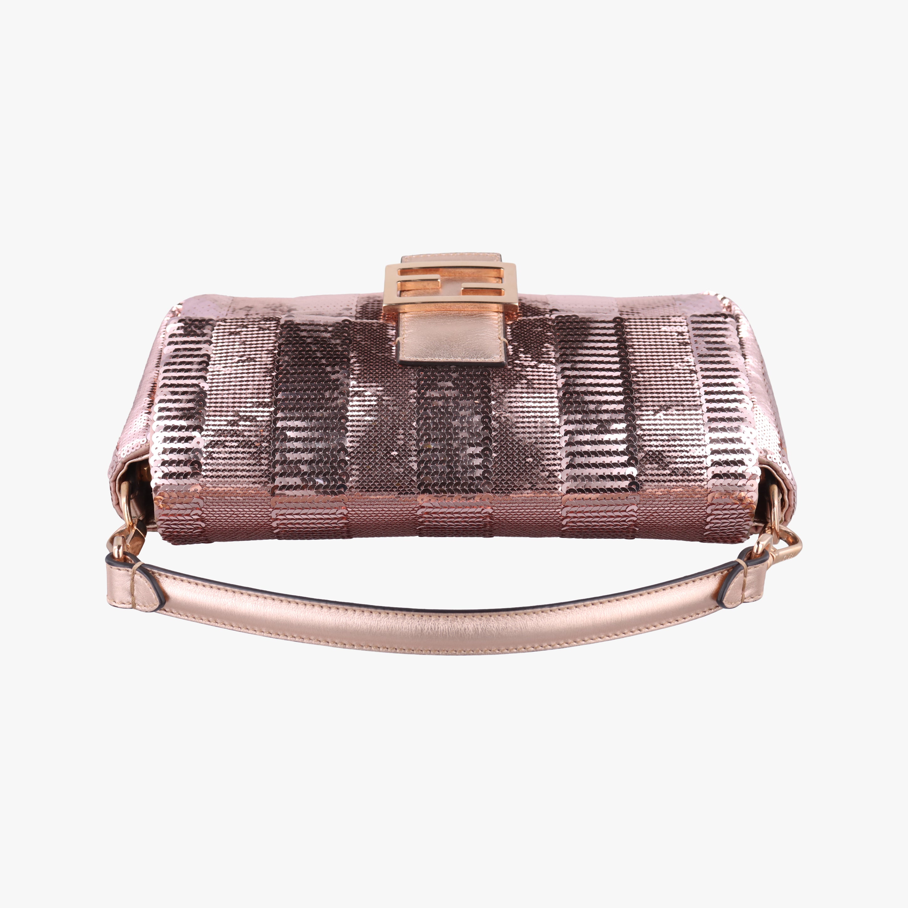 Pre-owned Fendi BAGUETTE Pink sequins 8BR600 shoulderbag | stylenewstar