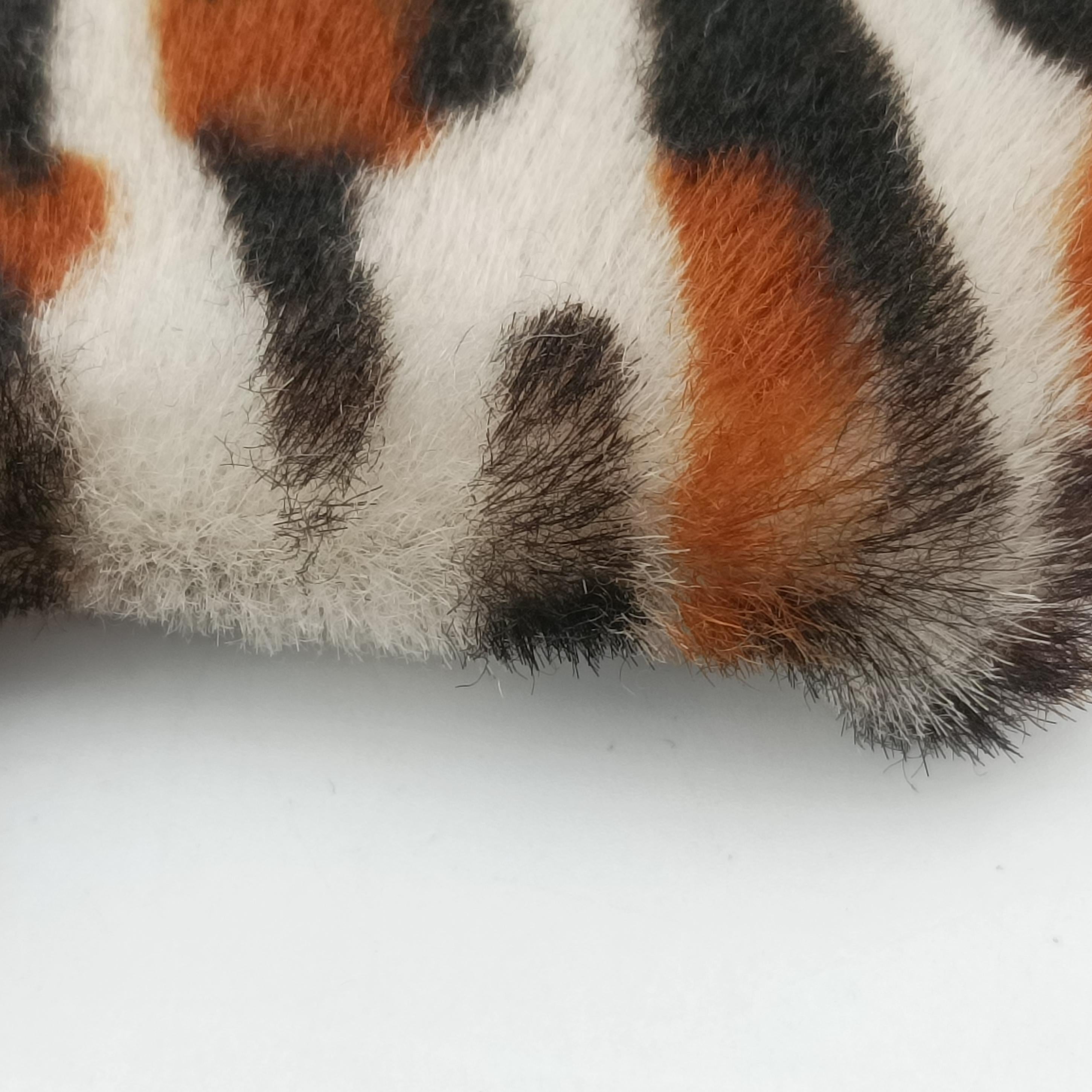 Pre-owned Fendi BAGUETTE White x Brown x Black x Multicolor ponyhair 7AS142 shoulderbag | stylenewstar