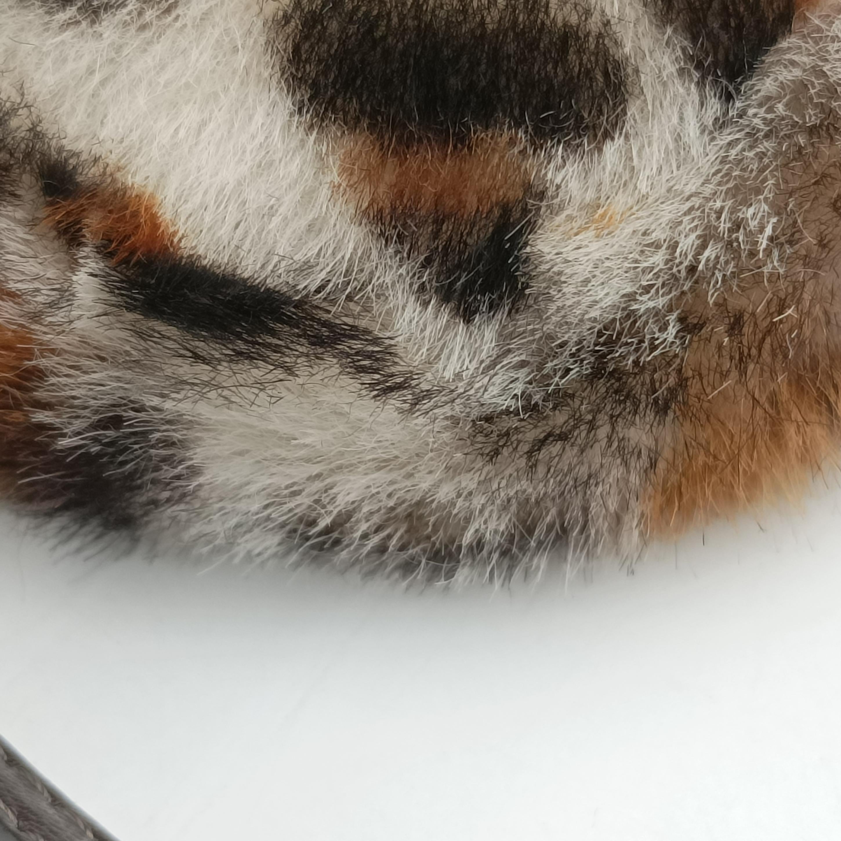 Pre-owned Fendi BAGUETTE White x Brown x Black x Multicolor ponyhair 7AS142 shoulderbag | stylenewstar