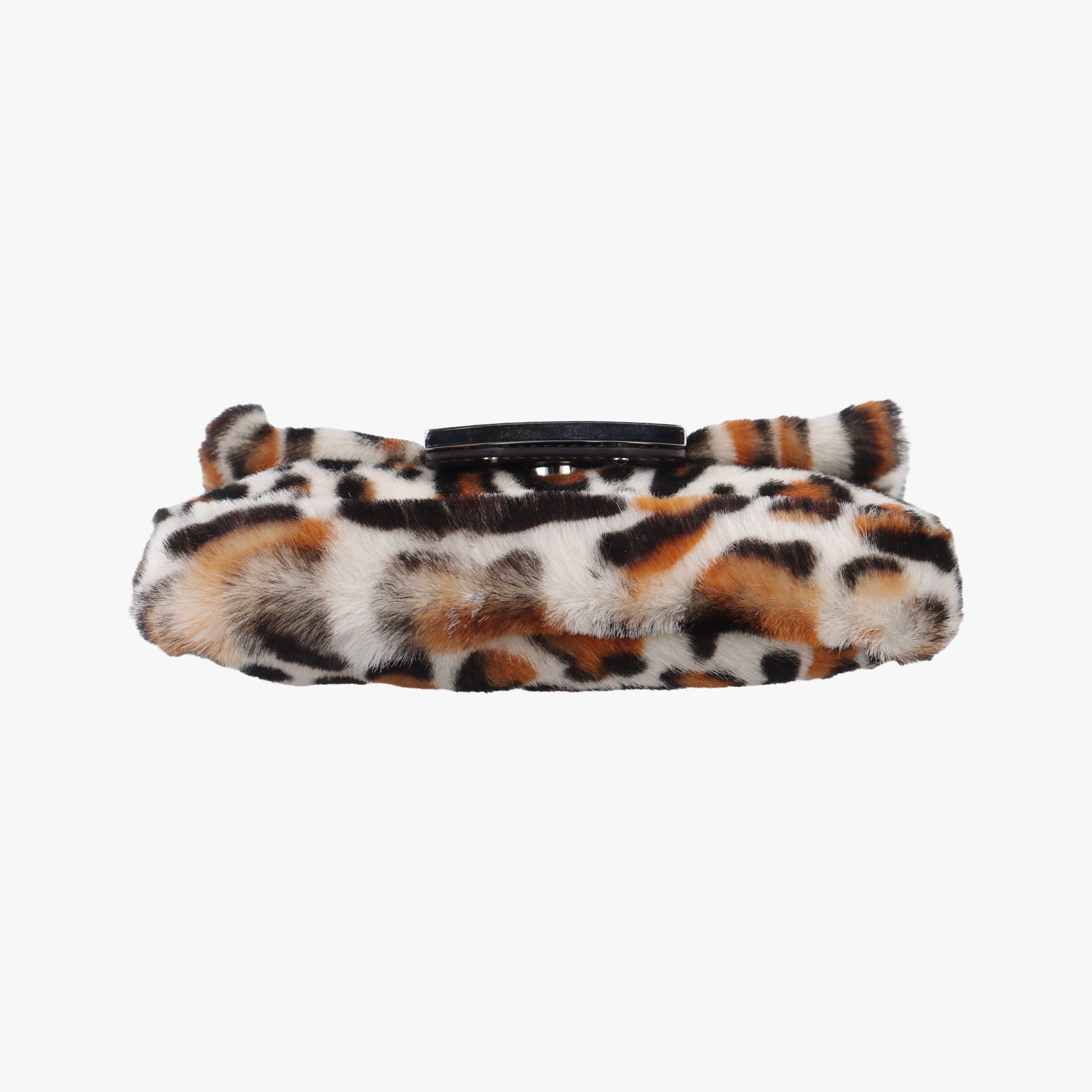 Pre-owned Fendi BAGUETTE White x Brown x Black x Multicolor ponyhair 7AS142 shoulderbag | stylenewstar