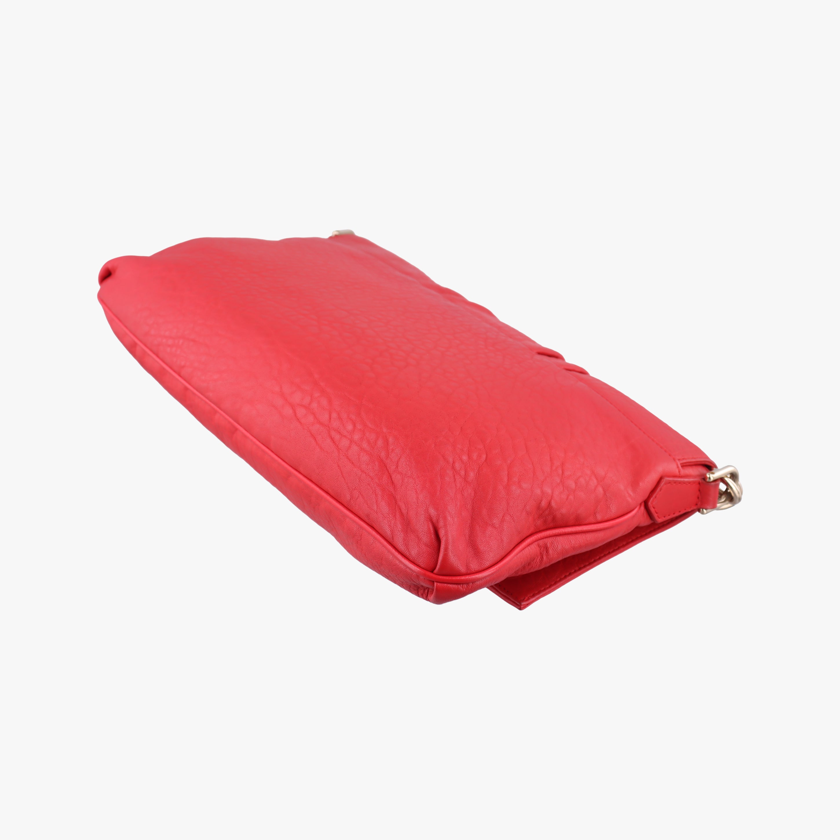 Pre-owned Fendi Mia Flap Red Leather 8BT163 shoulderbag | stylenewstar